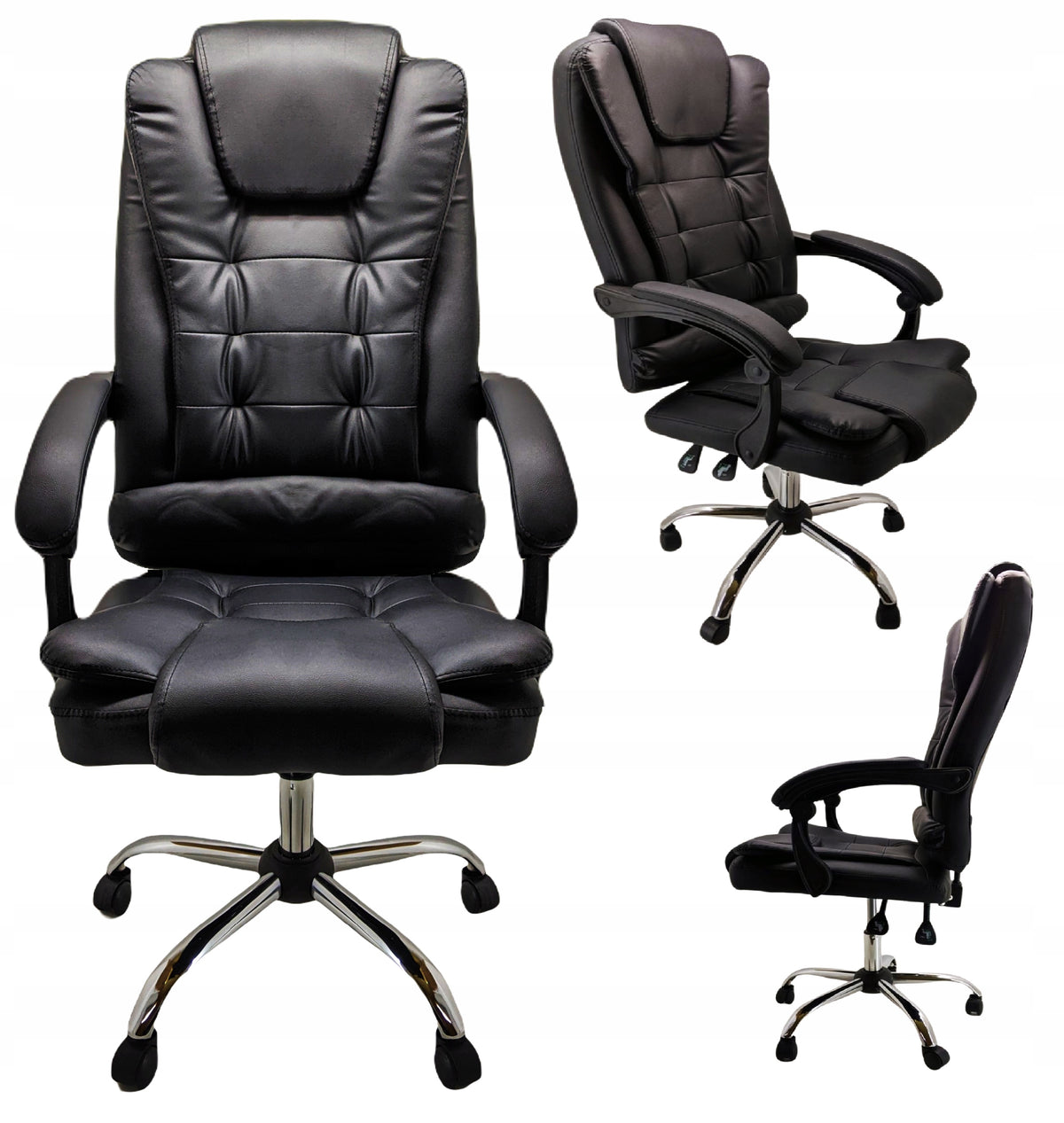 OFFICE CHAIR BLACK OFFICE CHAIR SWIVEL CHAIR ERGONOMIC LEATHER