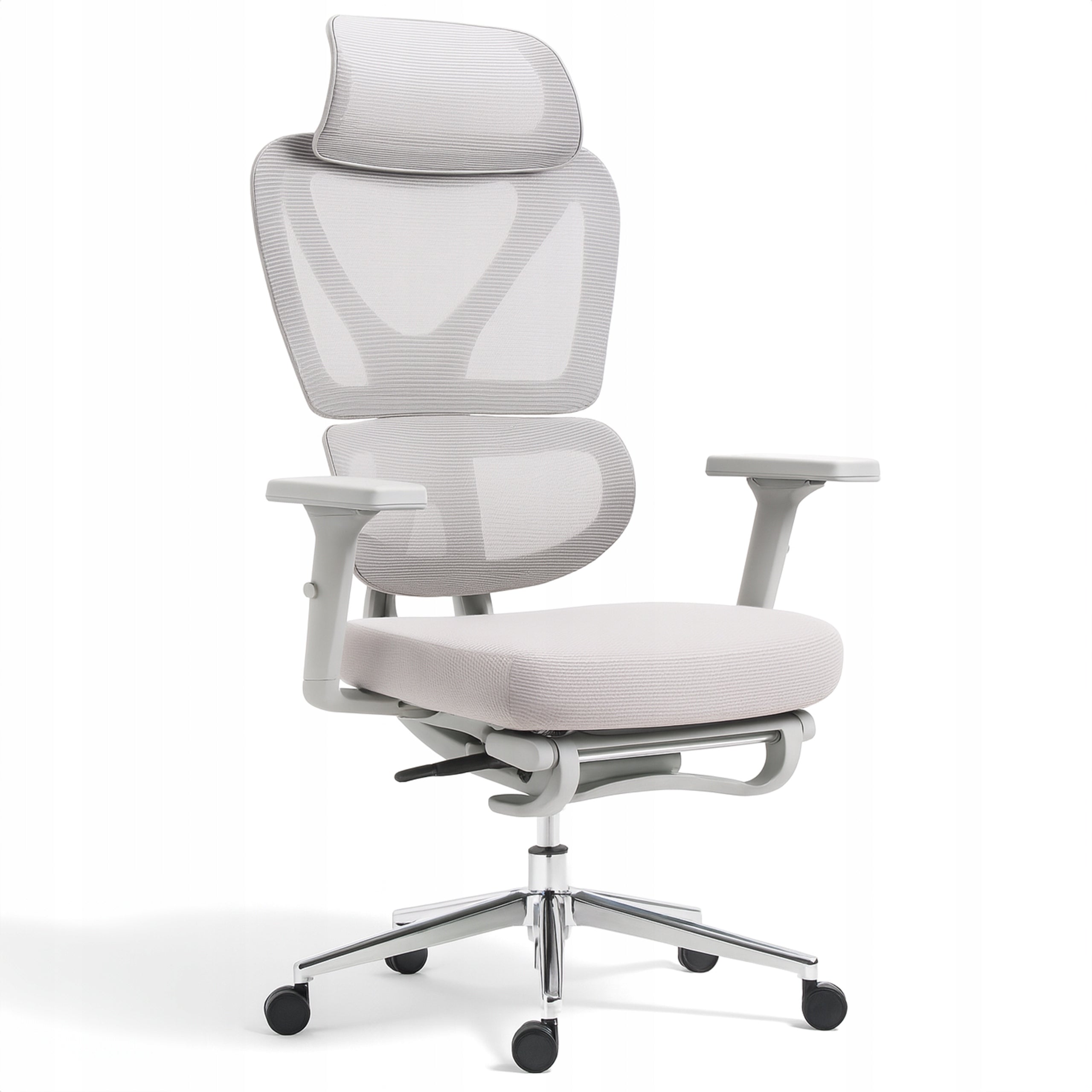 OFFICE CHAIR ERGONOMIC CHAIR HEADREST ADJUSTABLE FOOTREST KB107 GREY