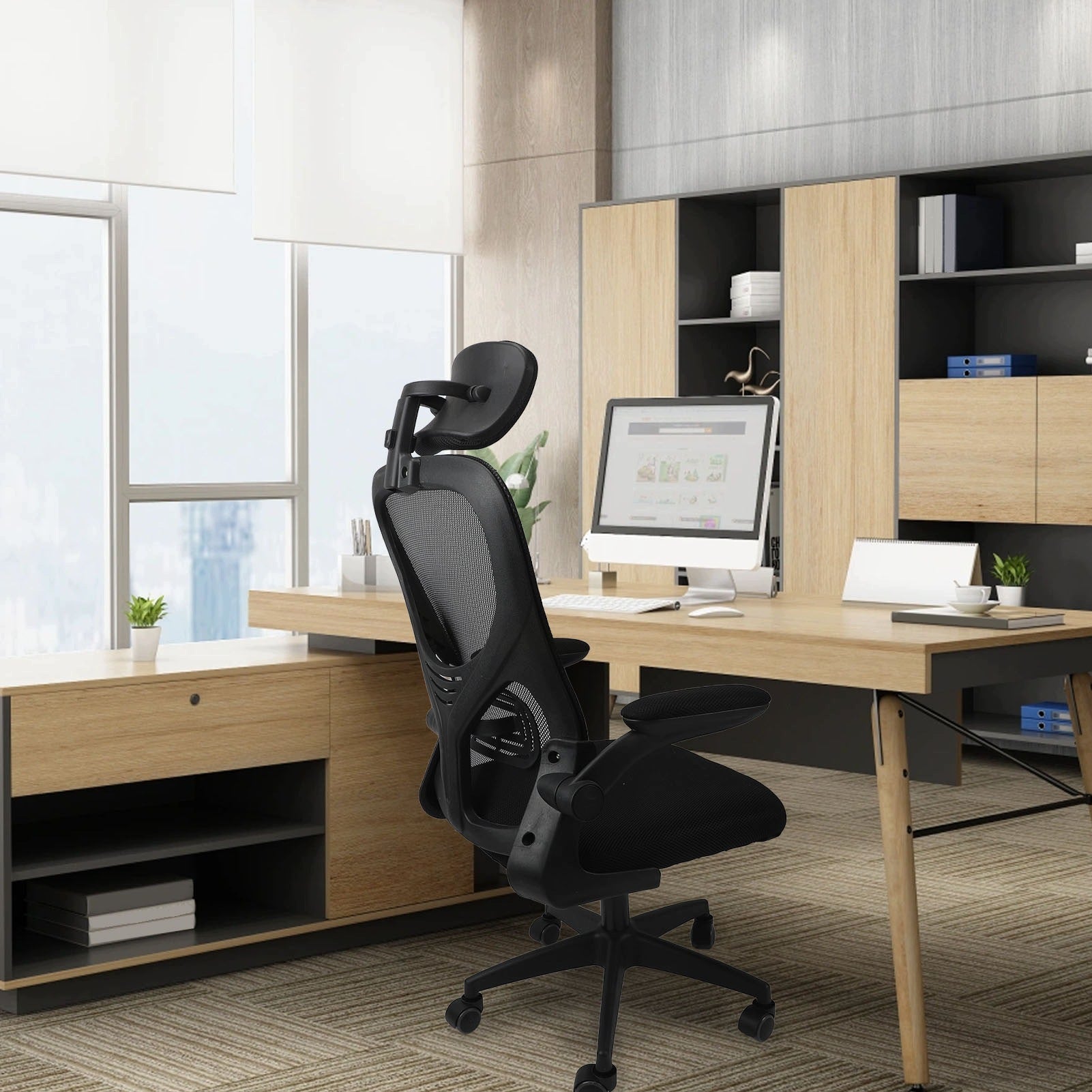 OFFICE CHAIR ERGONOMIC SWIVEL BACKREST Packaging status original