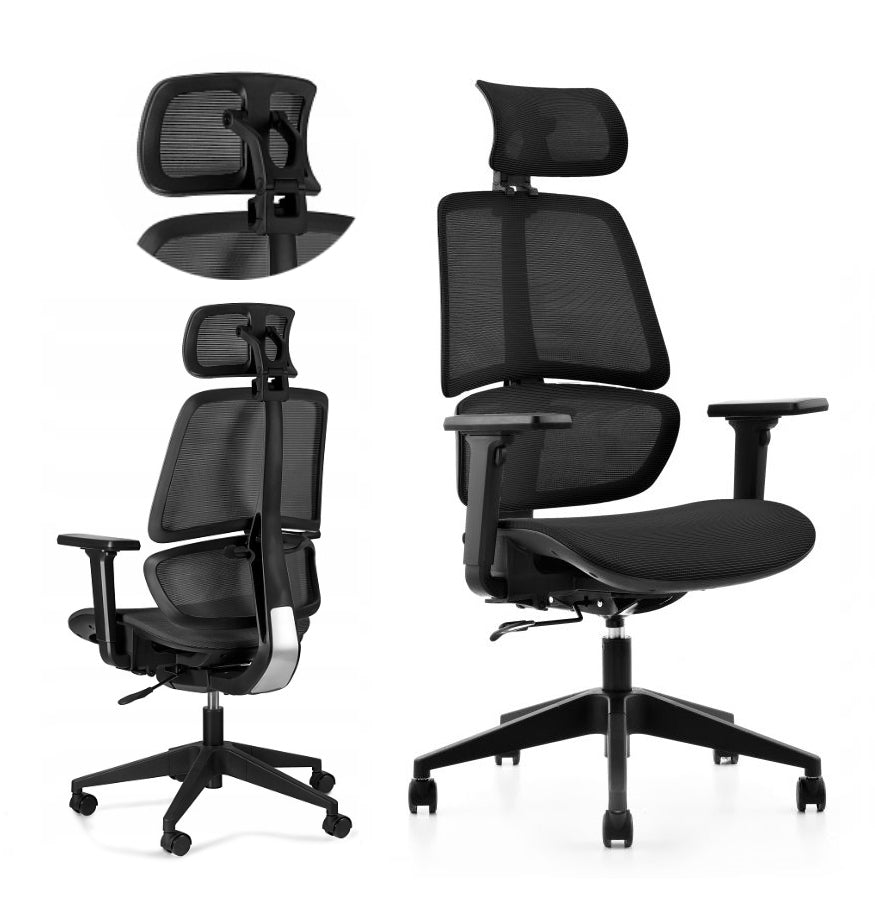 OFFICE CHAIR ERGONOMIC SWIVEL ERGO BLACK MESH DESK CHAIR