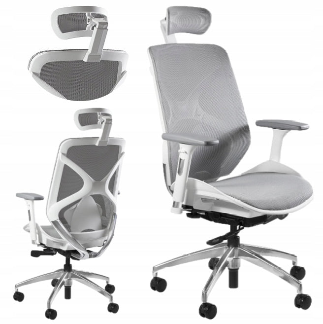 OFFICE CHAIR ERGONOMIC SWIVEL HERO WHITE MESH DESK CHAIR