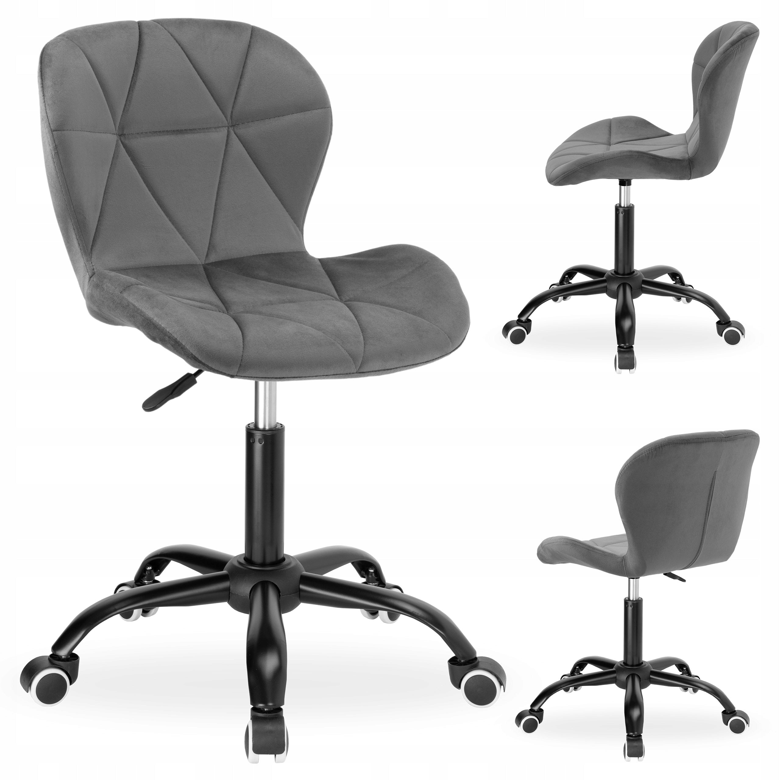 OFFICE CHAIR ERGONOMIC VELOUR SWIVEL CHAIR ON WHEELS FOR DESK