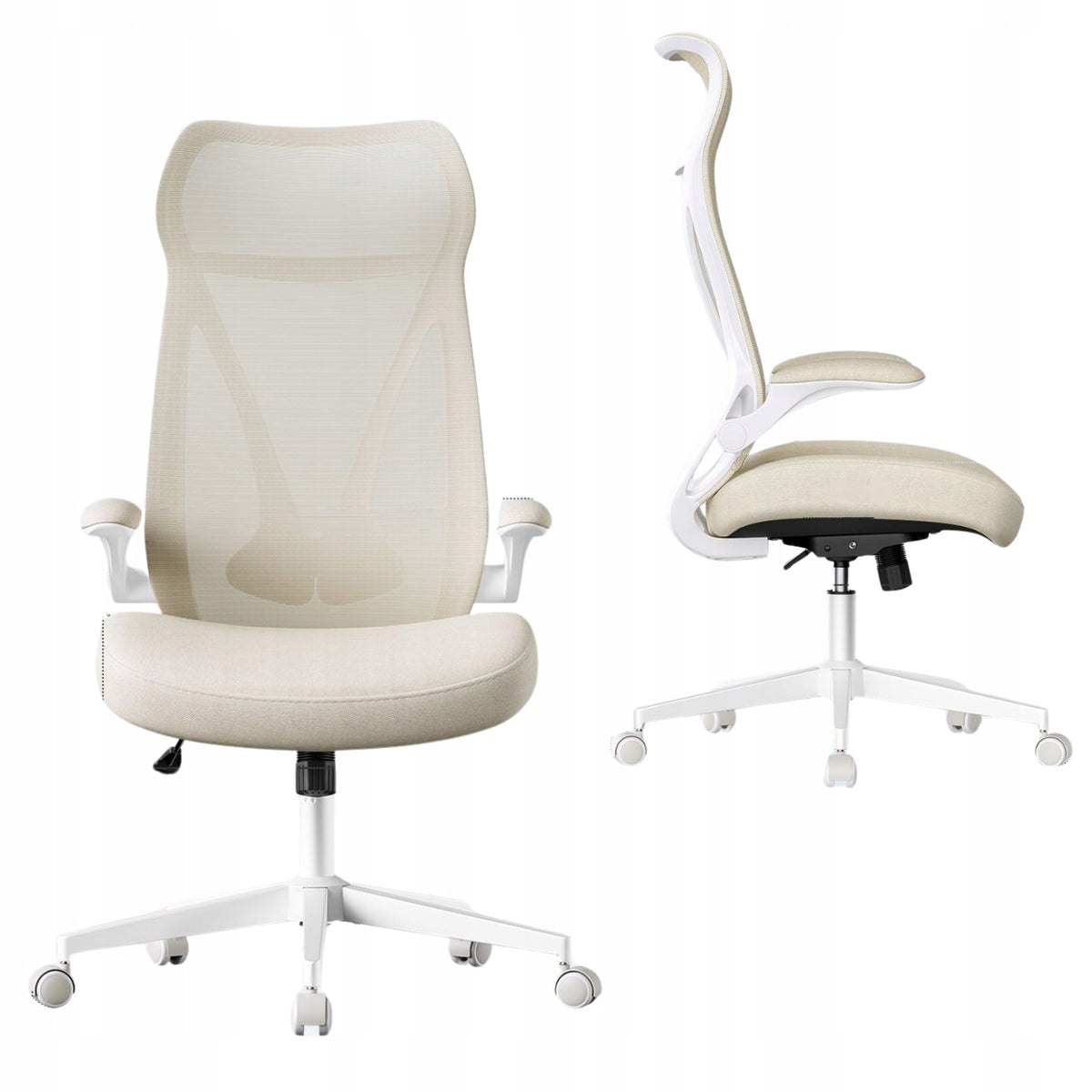 OFFICE CHAIR Height Adjustment FOLDING ARMREST contoured back