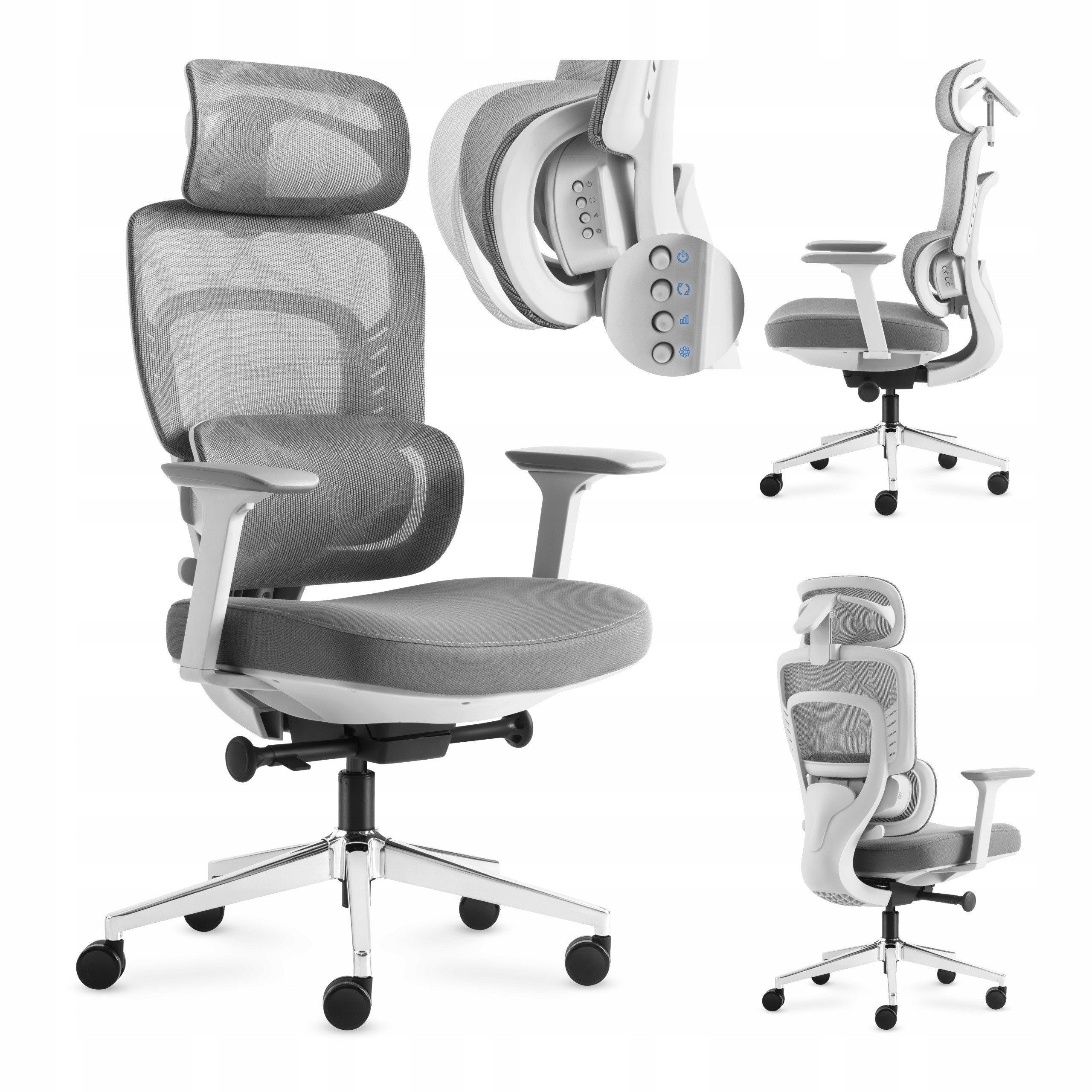 OFFICE CHAIR Mark Adler ERGONOMIC MASSAGE FOR DESK GREY