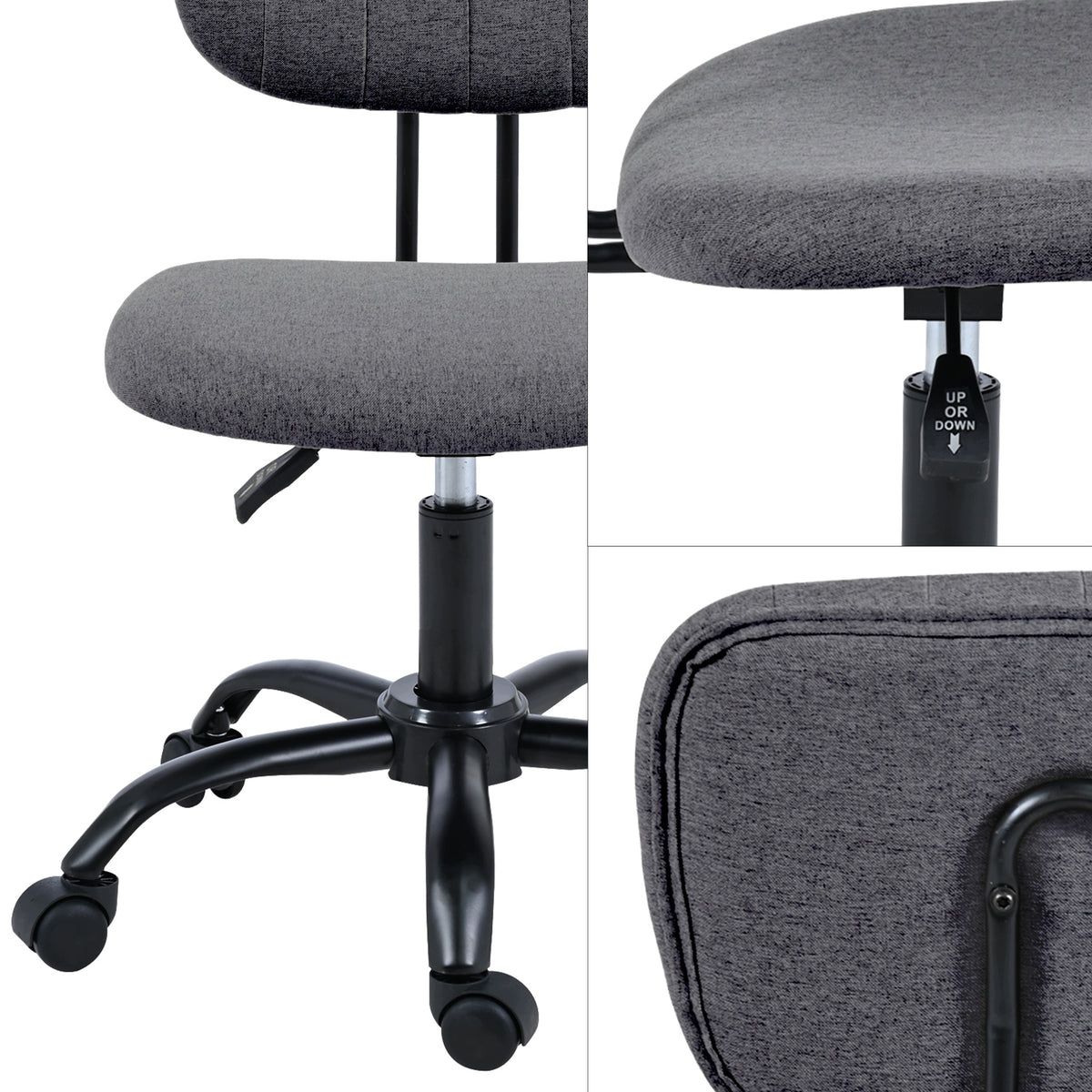 OFFICE CHAIR SWIVEL ADJUSTABLE DESK CHAIR KB116 GREY Manufacturer code DME-KRB-00004