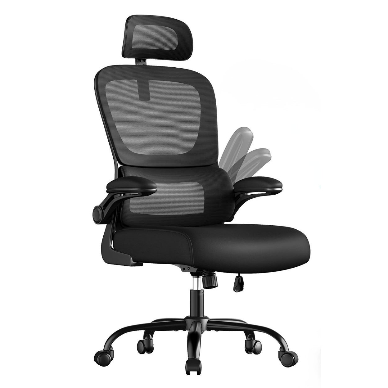 OFFICE CHAIR SWIVEL ADJUSTMENT. HEADREST LUMBAR SUPPORT ERGONOMIC Brand Songmics
