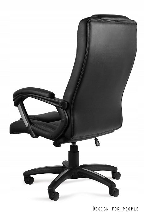 OFFICE CHAIR SWIVEL ARAN BLACK DESK CHAIR FAUX LEATHER Brand Unique