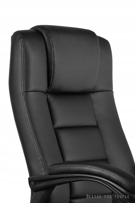 OFFICE CHAIR SWIVEL ARAN BLACK DESK CHAIR FAUX LEATHER EAN (GTIN) 5908242416977