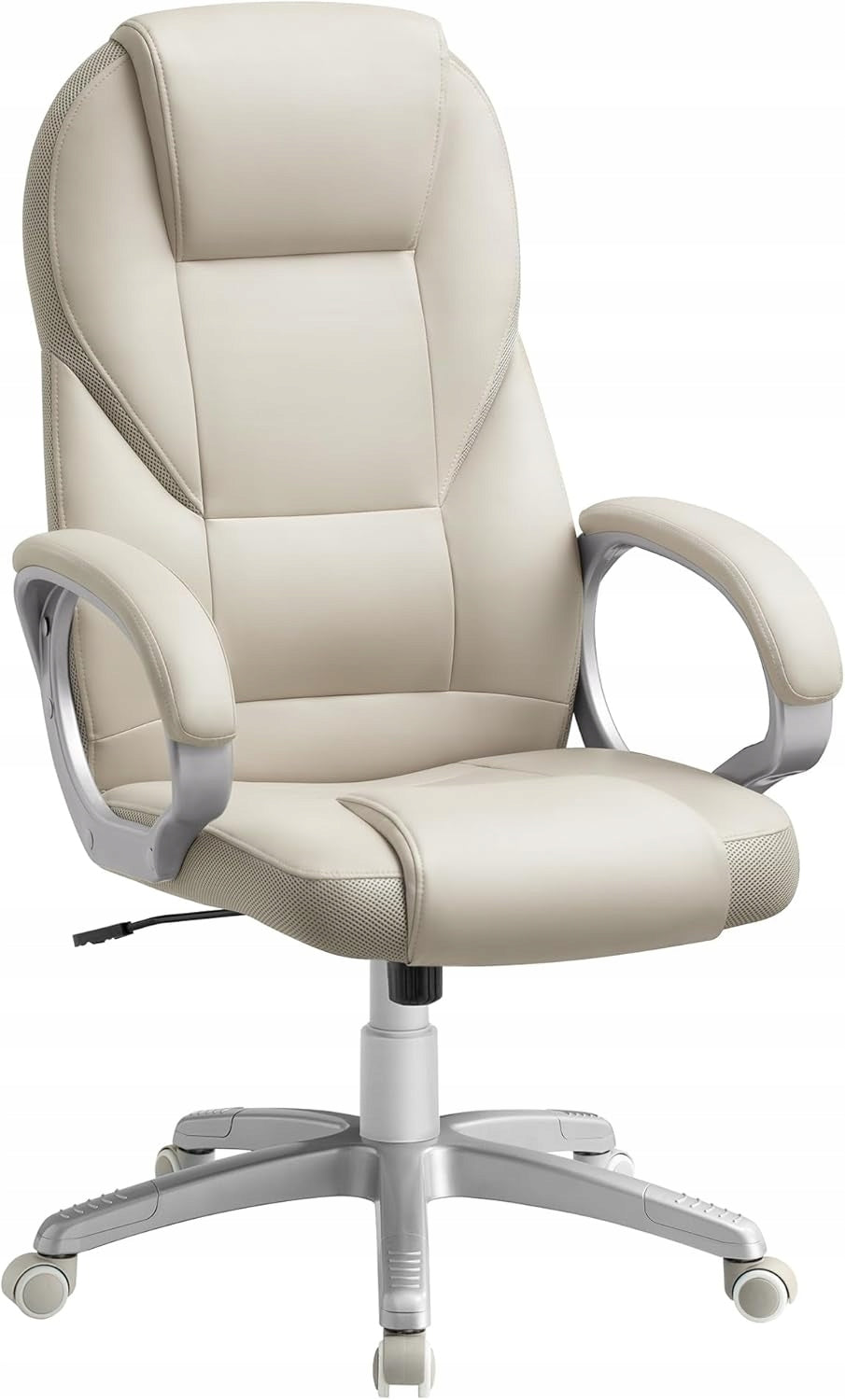 OFFICE CHAIR SWIVEL CHAIR ADJUSTABLE ERGONOMIC BEIGE SONGMICS