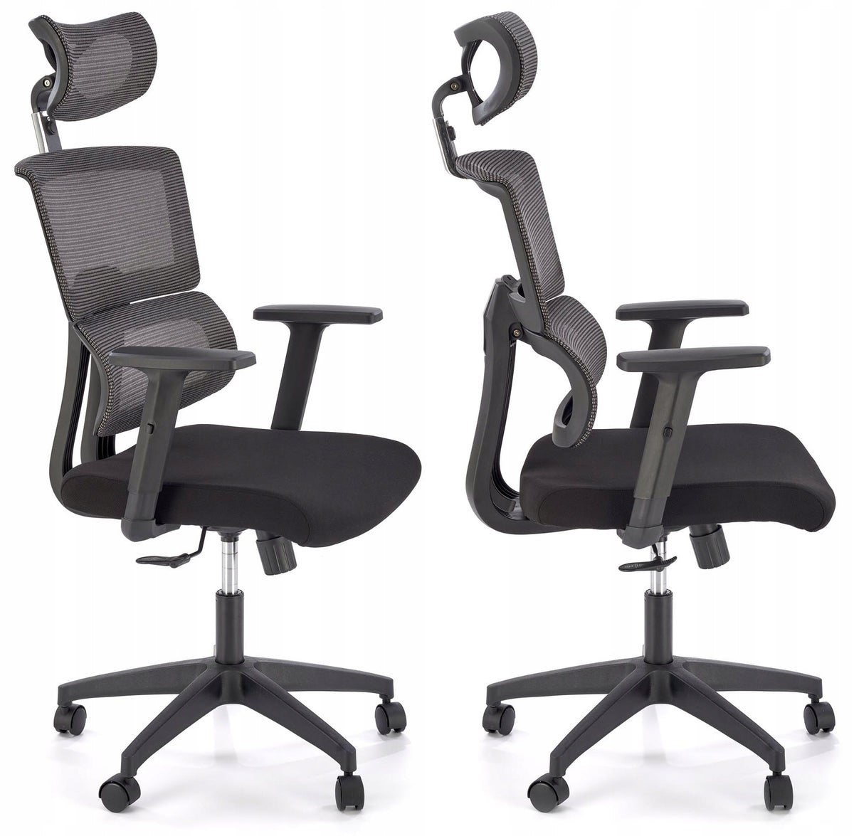 OFFICE CHAIR SWIVEL CHAIR PABLO BLACK HALMAR MESH HEADREST