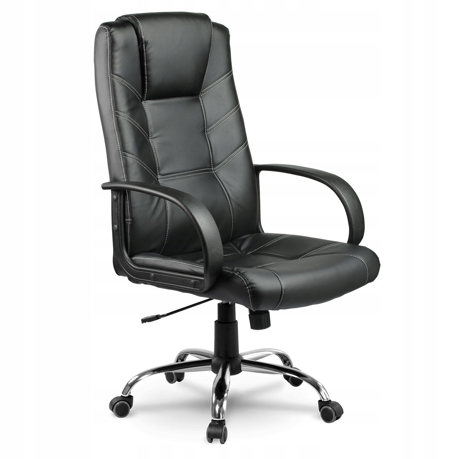 OFFICE CHAIR SWIVEL CHROME OFFICE CHAIR SOFOTEL 221 black leather LARGE