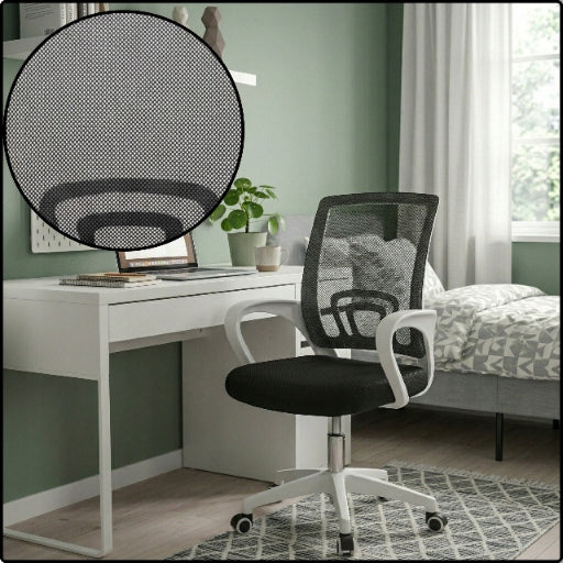 OFFICE CHAIR SWIVEL DESK CHAIR OFFICE MICRO MESH BLACK COMFORTABLE Packaging status original