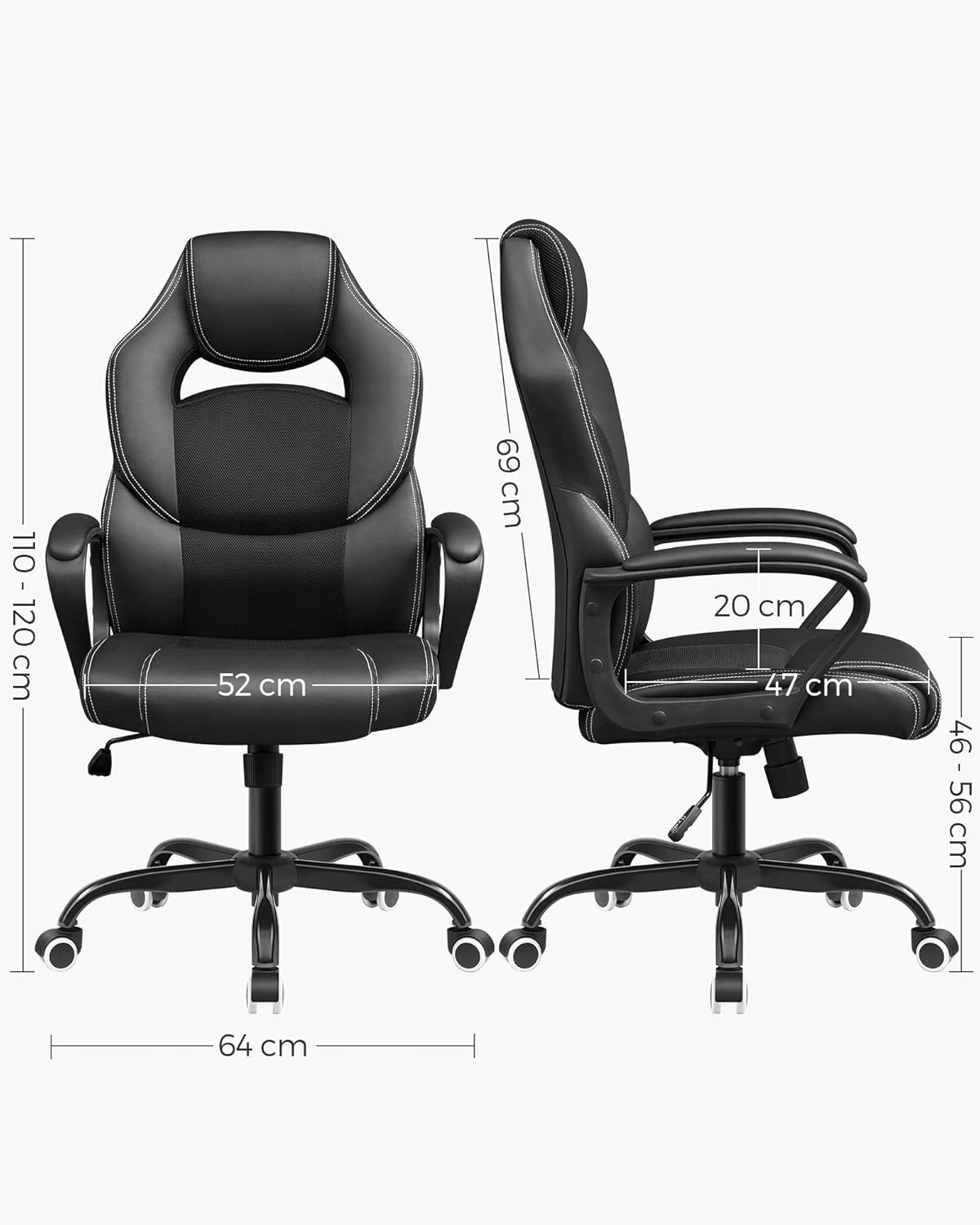 OFFICE CHAIR SWIVEL ERGONOMIC DESK CHAIR ADJUSTABLE Brand Songmics