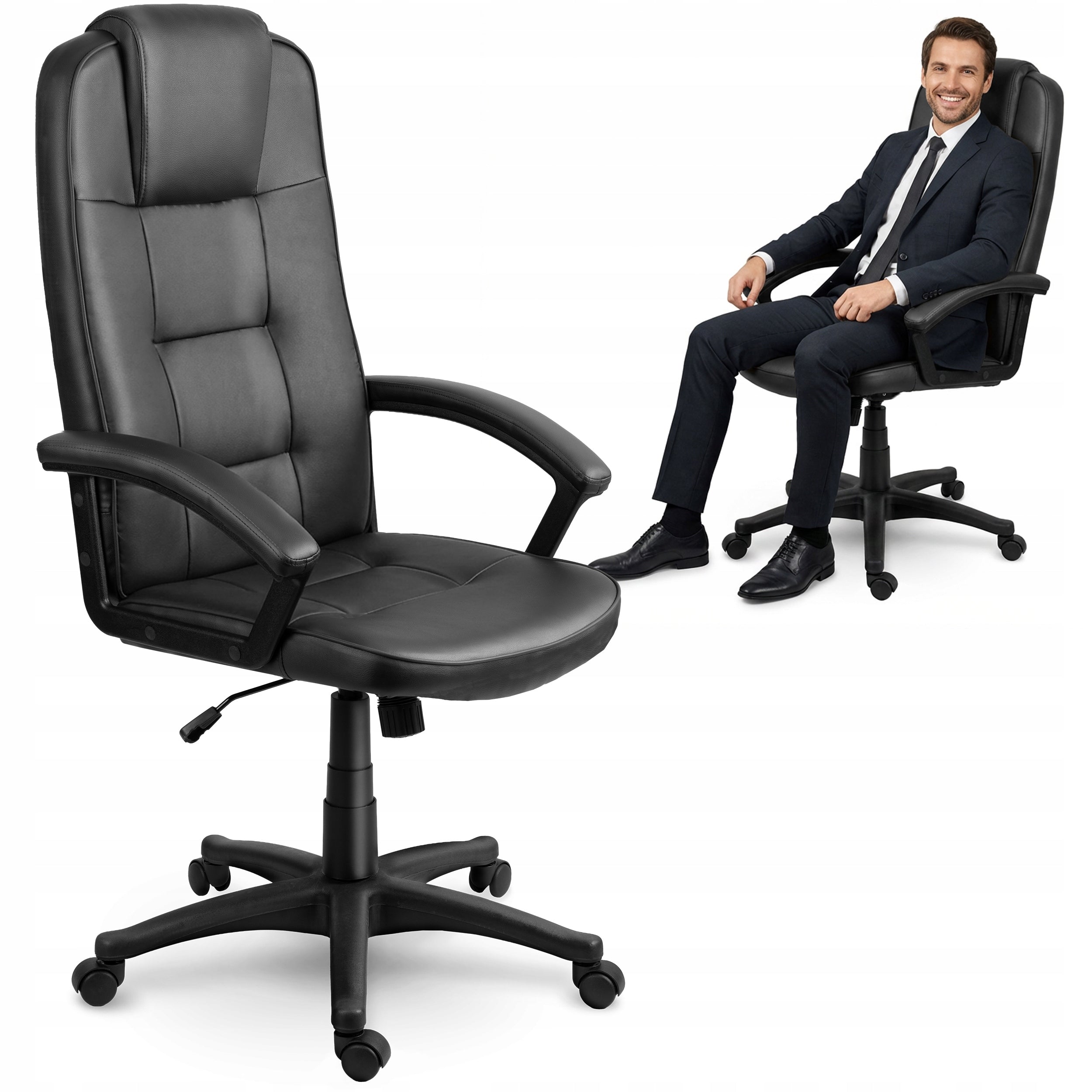 OFFICE CHAIR SWIVEL ERGONOMIC OFFICE CHAIR SWIVEL BLACK