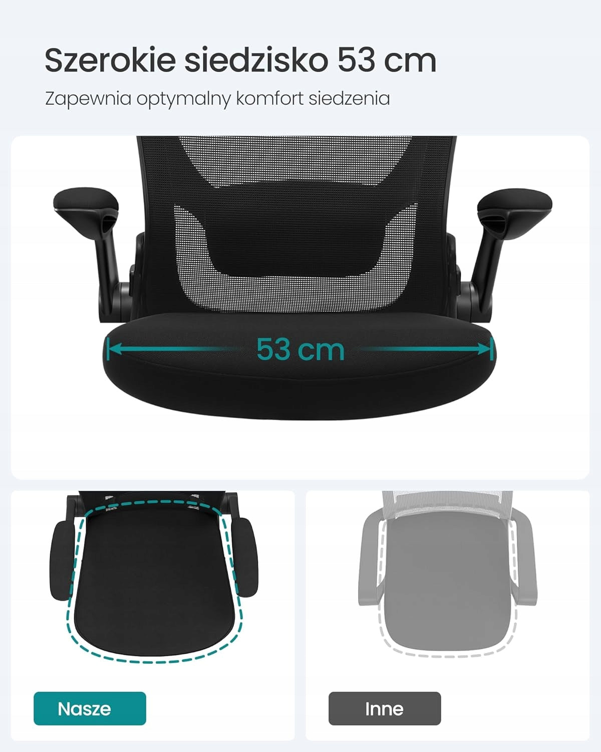 OFFICE CHAIR WITH FOLDING ARMRESTS ON WHEELS BLACK EAN (GTIN) 0095400978431