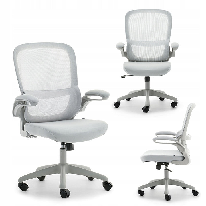 OFFICE CHAIR WITH RAISED ARMRESTS BASTI GREY NYLON BASE