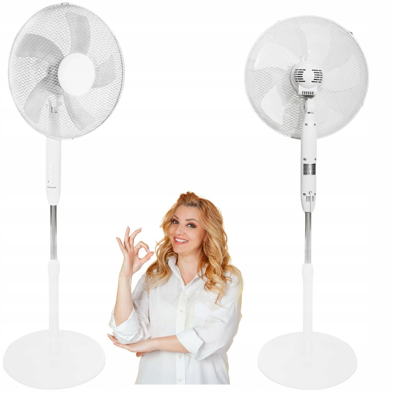 OFFICE FLOOR FAN STANDING WINDMILL 3 operating modes 5 blades QUIET