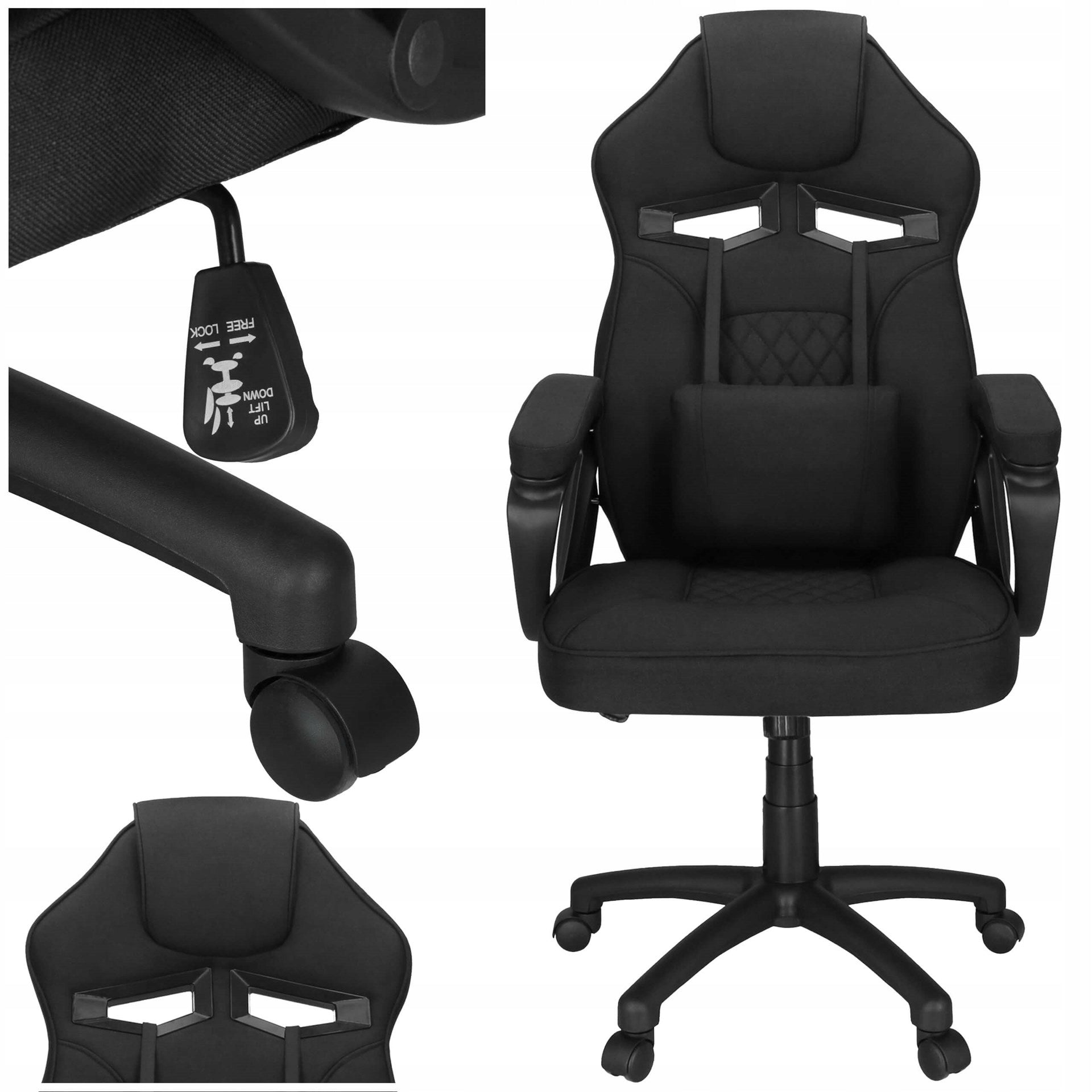 OFFICE GAMING CHAIR SWIVEL ERGONOMIC HEIGHT ADJUSTMENT FABRIC Manufacturer code HF0036