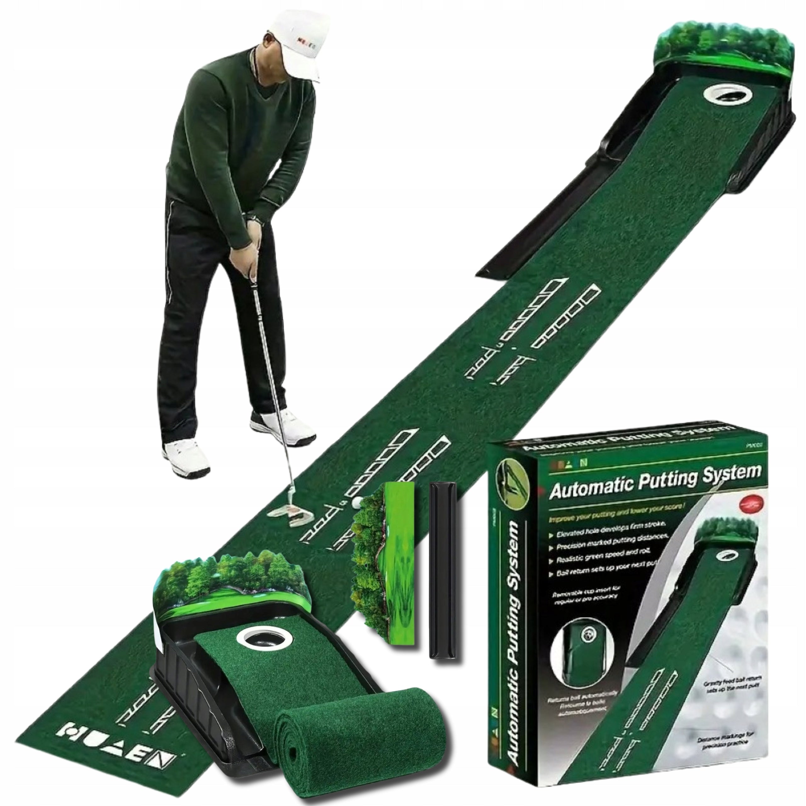 OFFICE SET FOR PLAYING MINI GOLF GAME PUTTER TO TARGET GOLF MAT MINIGOLF Manufacturer code ZESTAW BIUROWY DO GRY W MINI GOLFA GRA PUTTER