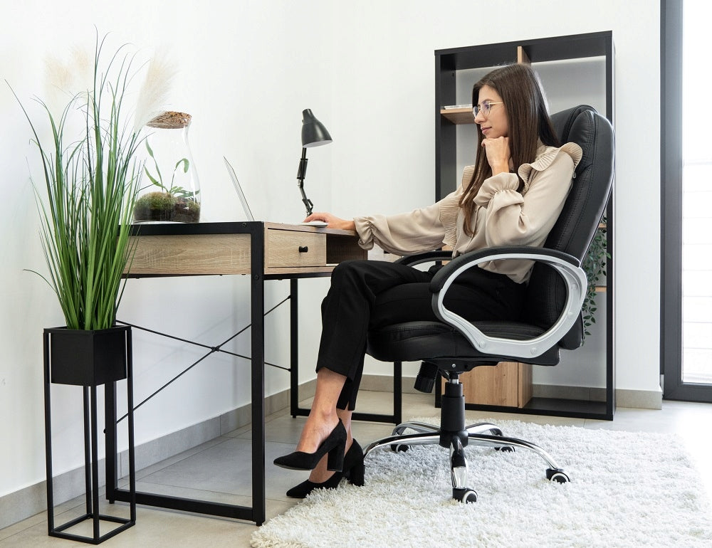 OFFICE SWIVEL CHAIR BLACK SWIVEL CHAIR FOR TILT DESK Packaging status original