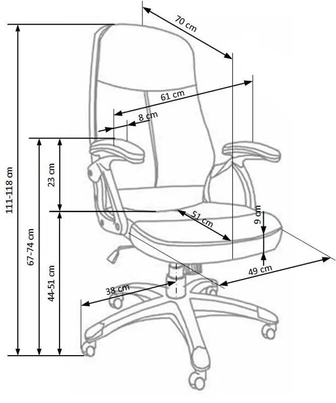 OFFICE SWIVEL CHAIR EDISON BLACK HALMAR Manufacturer code V-CH-EDISON-FOT-CZARNY