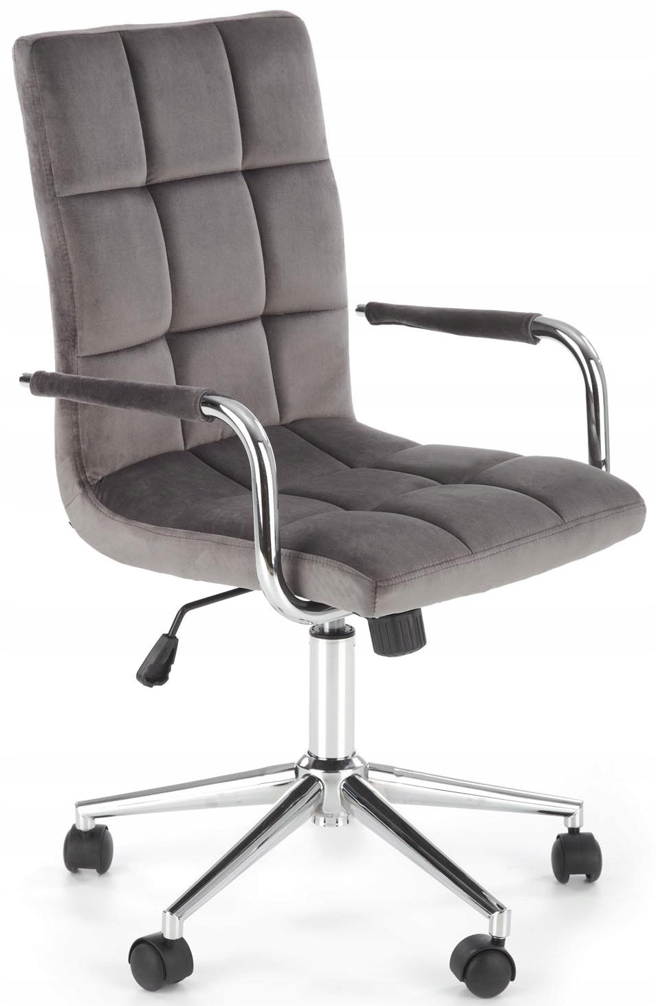 OFFICE SWIVEL CHAIR GONZO VELVET GREY HALMAR