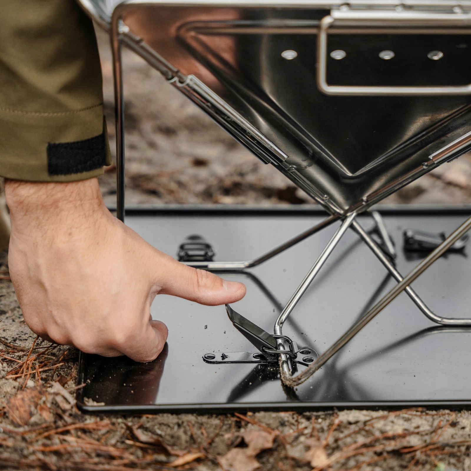 OFFLANDER Camping Folding Grill Portable Large Grill depth 38 cm