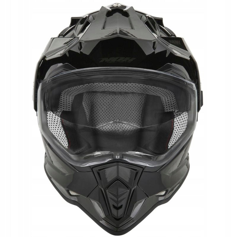 OFFROAD QUAD ATV CROS HELMET WITH VISOR NOX DUOSPORT SOLID BLACK GLOSS S Manufacturer Nox