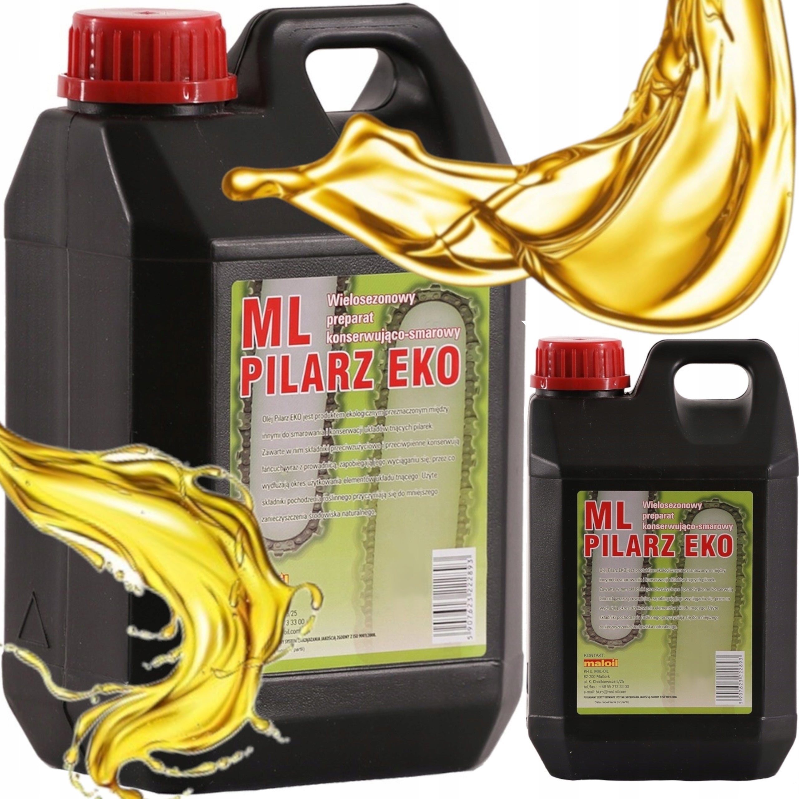 OIL FOR LUBRICATION OF SAW BLADES AND SAW CHAINS 4L SAW ECO Manufacturer code OLEJ DO SMAROWANIA KONSERWACJI ŁAŃCUCHA EKO
