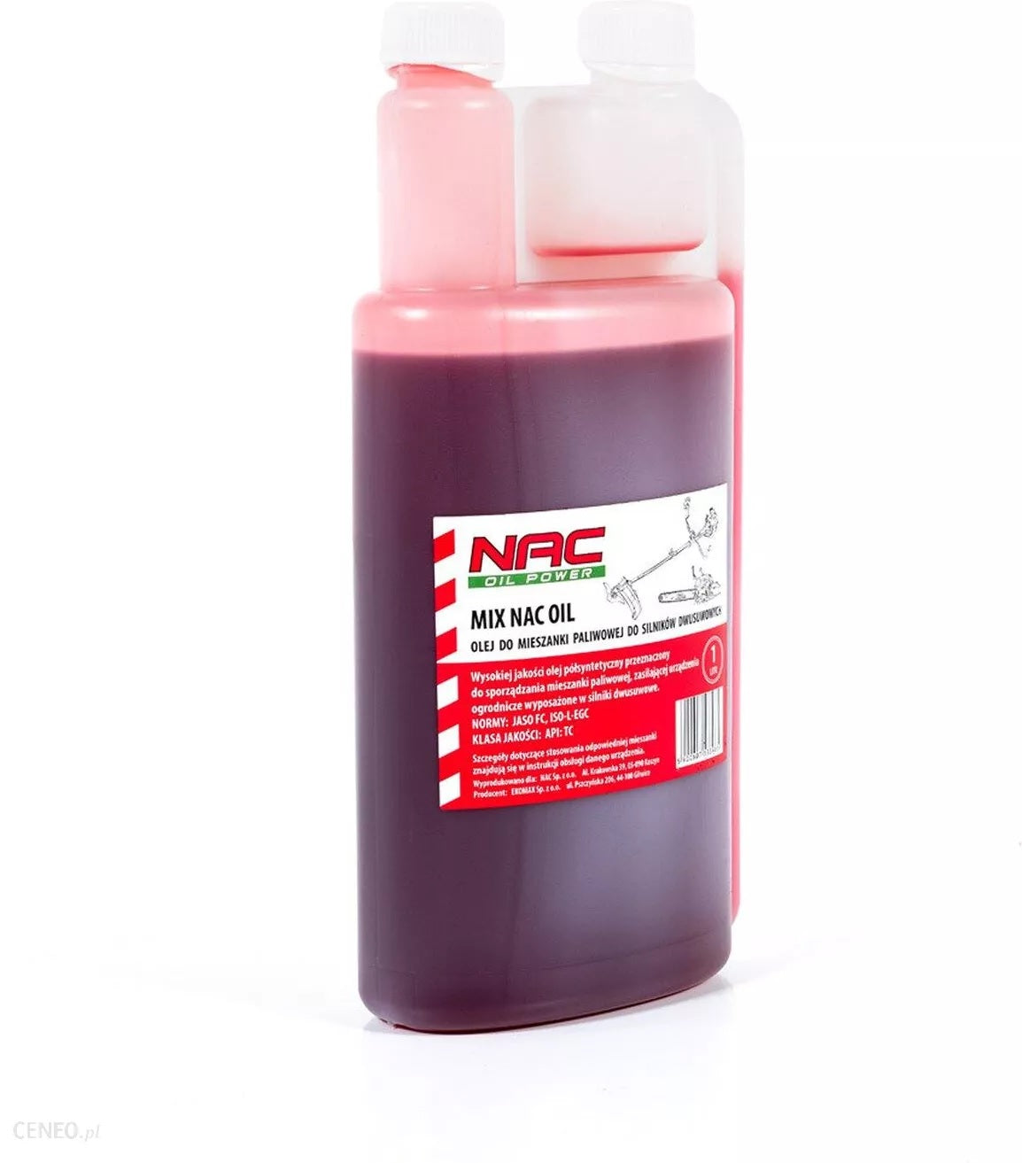 OIL FOR MIXTURE NAC 1 LITER WITH DISPENSER 2T TWO-STROKE ENGINE