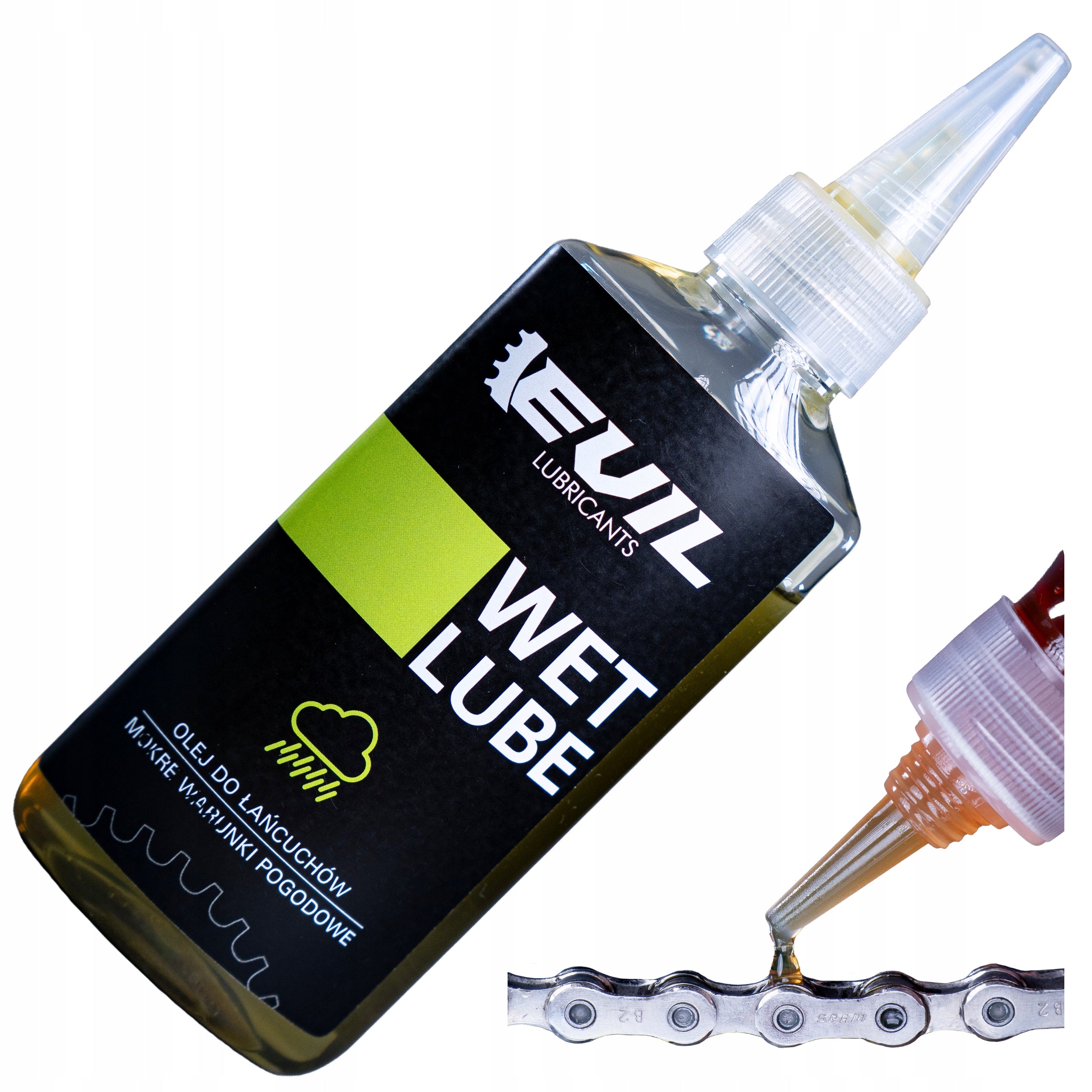 OIL LUBRICANT FOR CHAIN WET LUBE EVIL LUBRICANTS 100ml FOR WET CONDITIONS