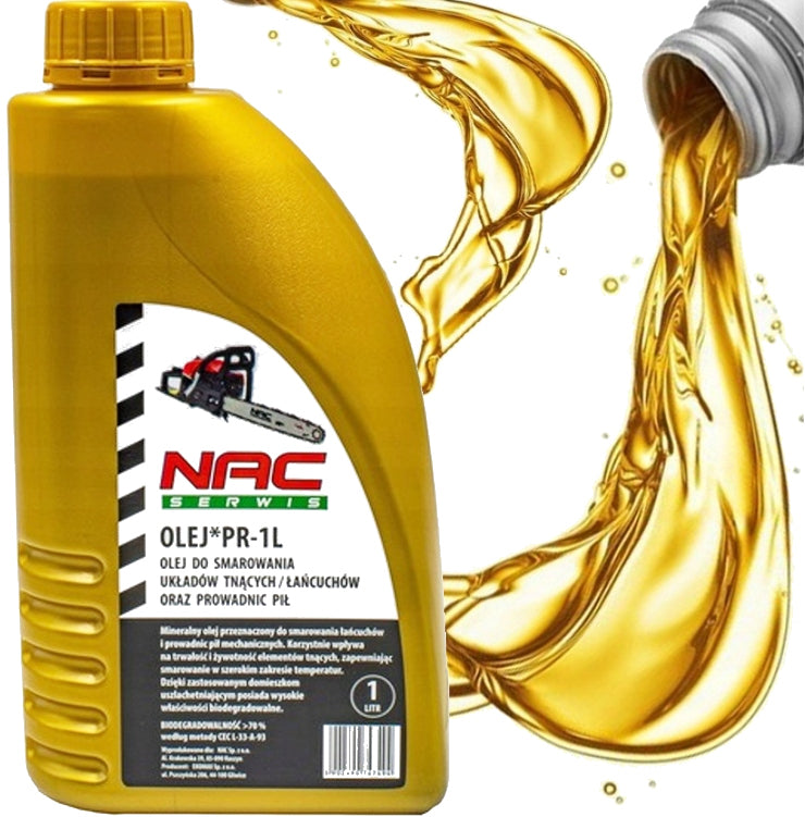 OIL for chain and guide lubrication in chainsaws NAC 1 l Product weight with unit packaging 1.2 kg