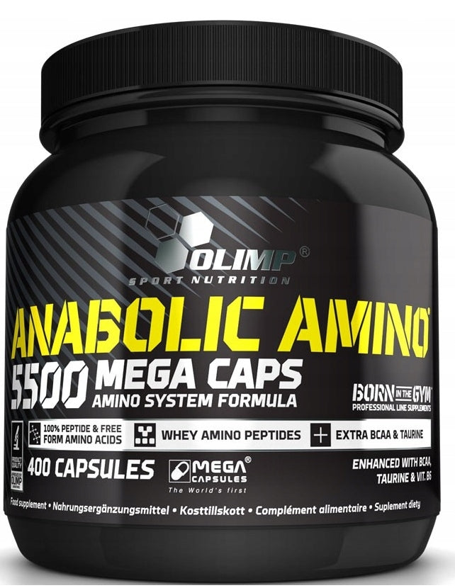 OLIMP ANABOLIC AMINO 5500 MC 400 KAPS AMINO ACIDS BCAA REGENERATION MASS
