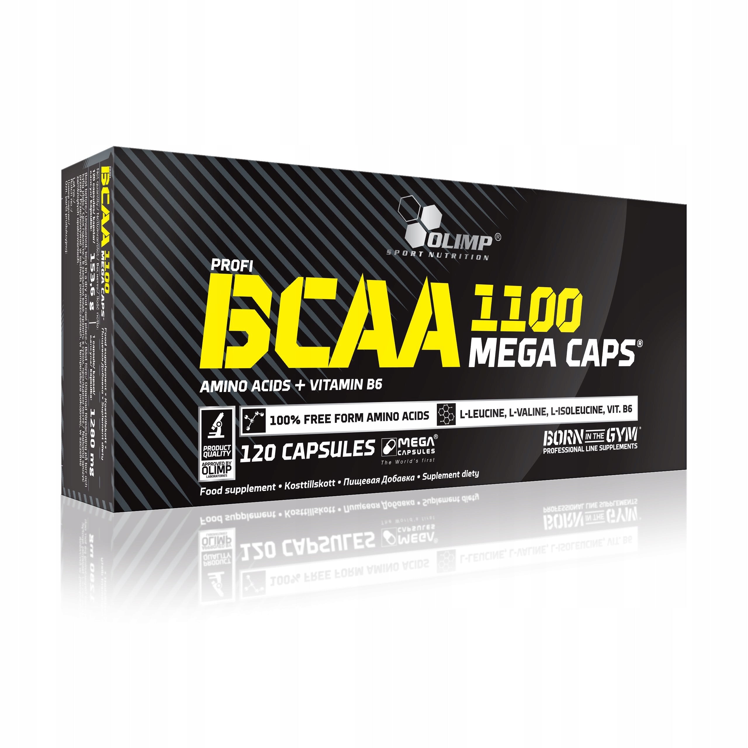 OLIMP BCAA 1100 Mega Caps120caps REGENERATION AMINO ACIDS VITAMIN B6