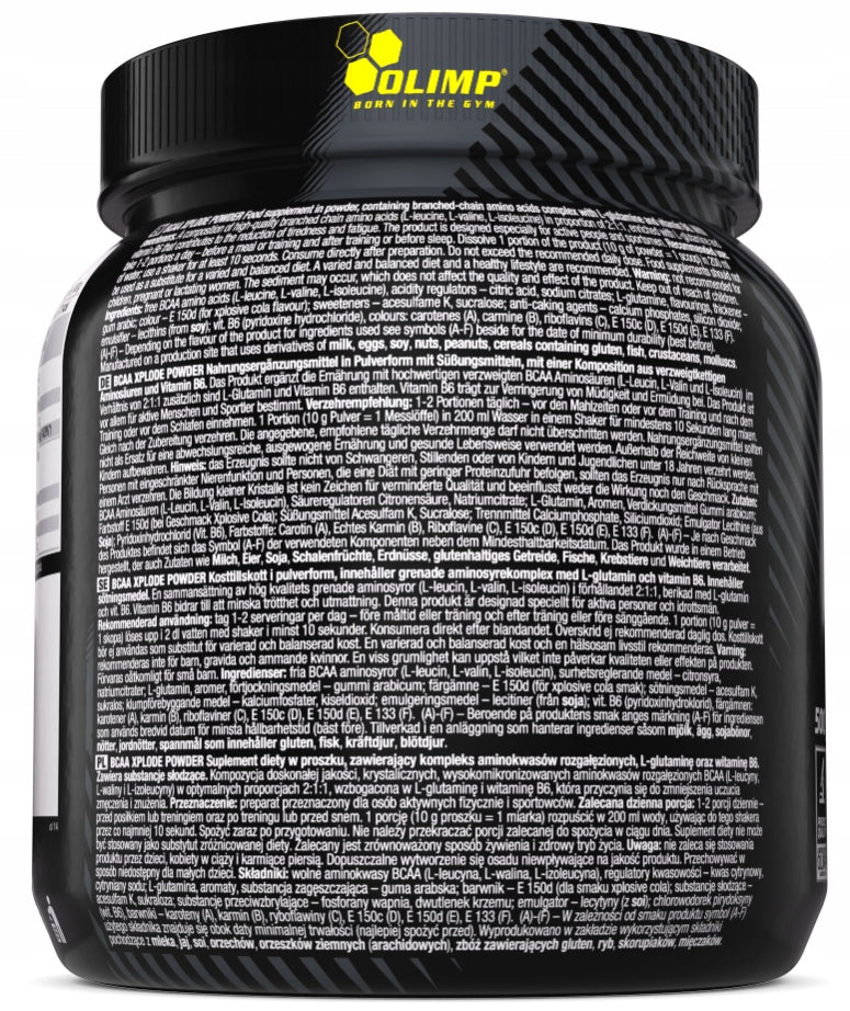 OLIMP BCAA XPLODE POWDER STRONG AMINO ACIDS LEUCINE GLUTAMINE 500g Pineapple Packaging status original