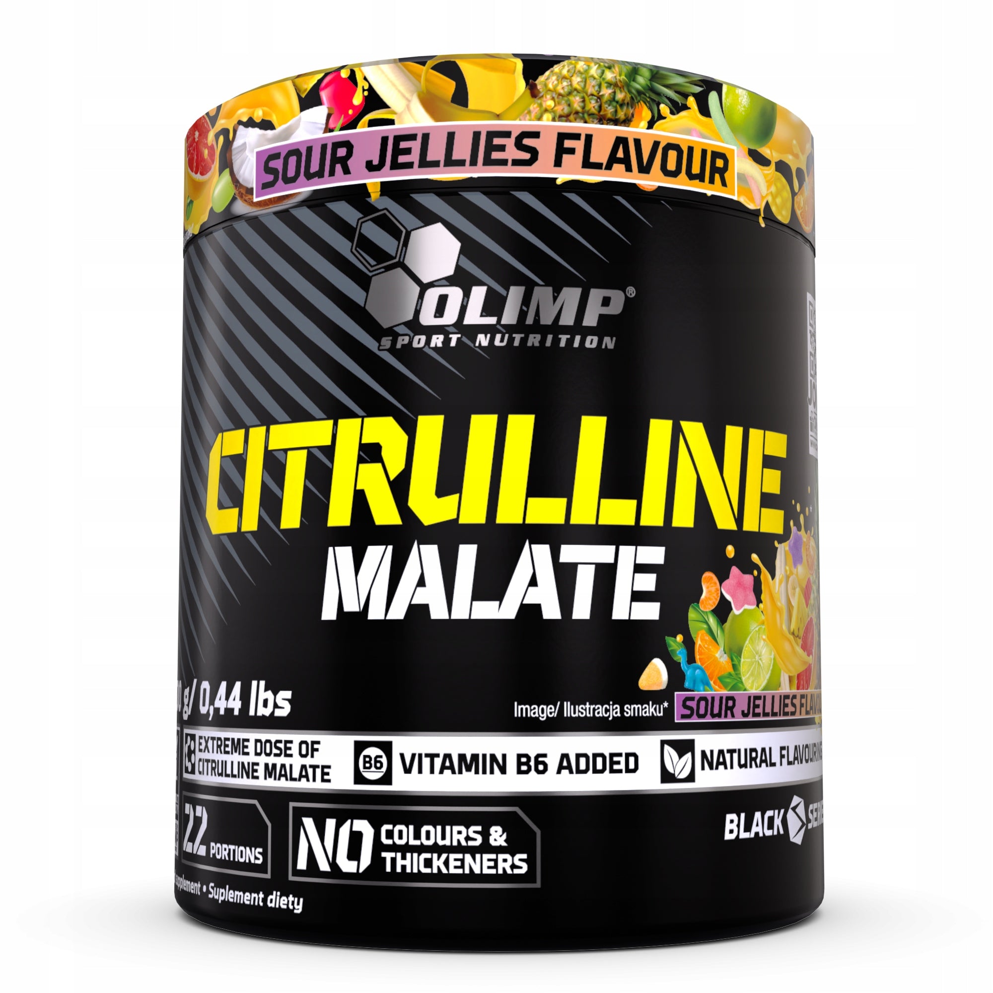 OLIMP CITRULLINE MALATE 200G TASTE SOUR JELLIES FLAVOUR CITRULLINE PUMP STRENGTH