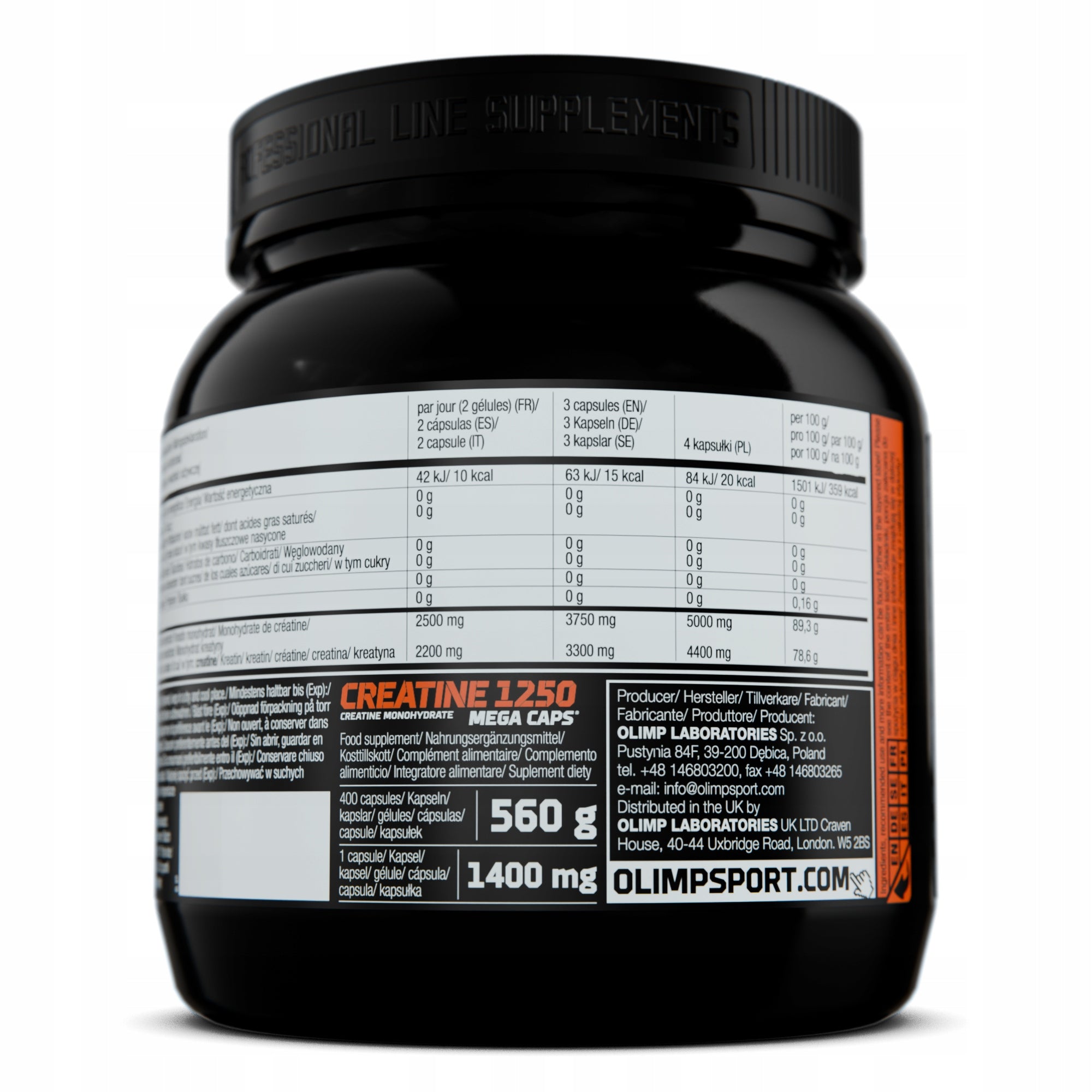 OLIMP CREATINE MC 400cap CREATINE MONOHYDRATE NATURAL MONO PURE Packaging status original