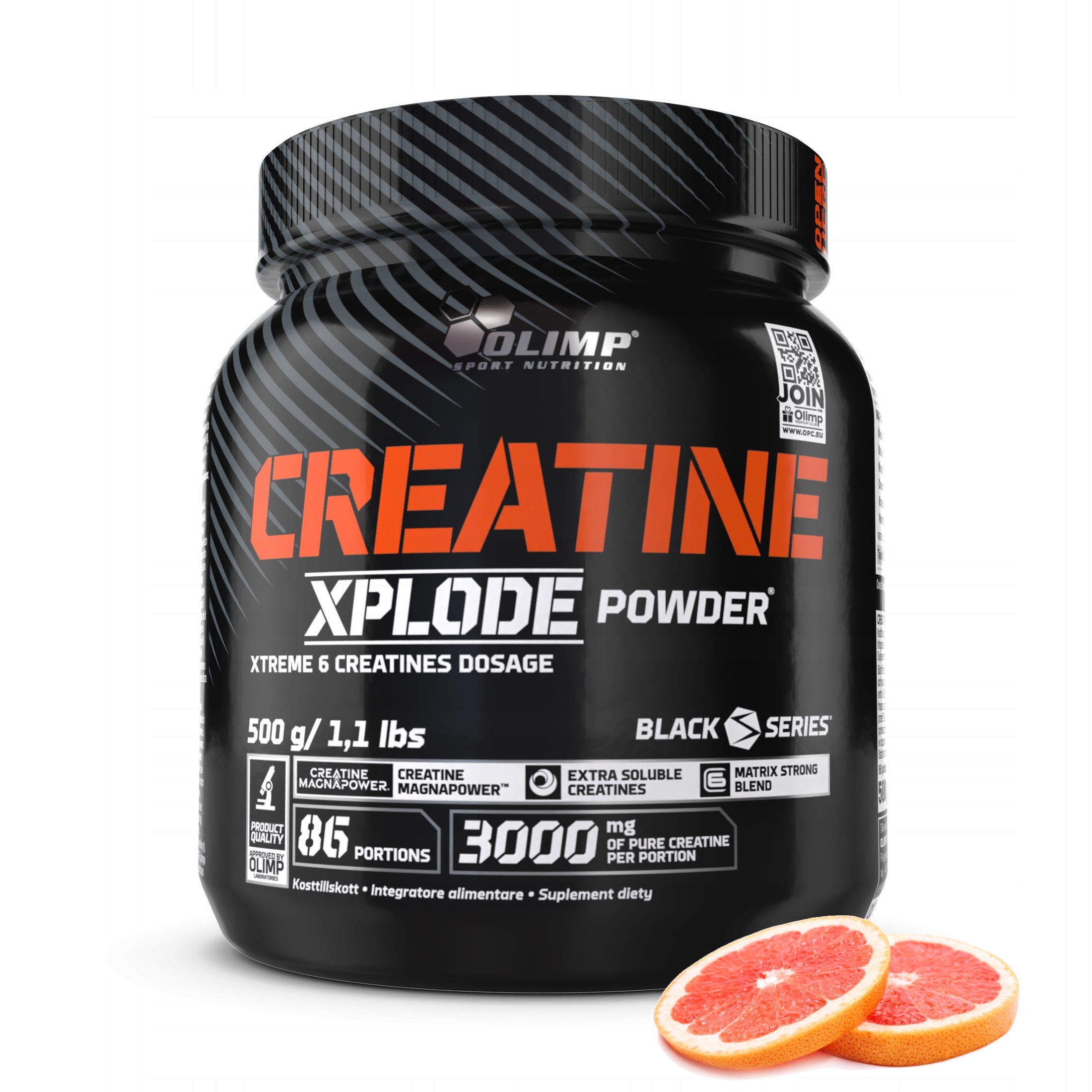 OLIMP CREATINE XPLODE 500G GRAPEFRUIT STAK CREATINE STRENGTH POWER Expiration date at least 1 year from the date of purchase