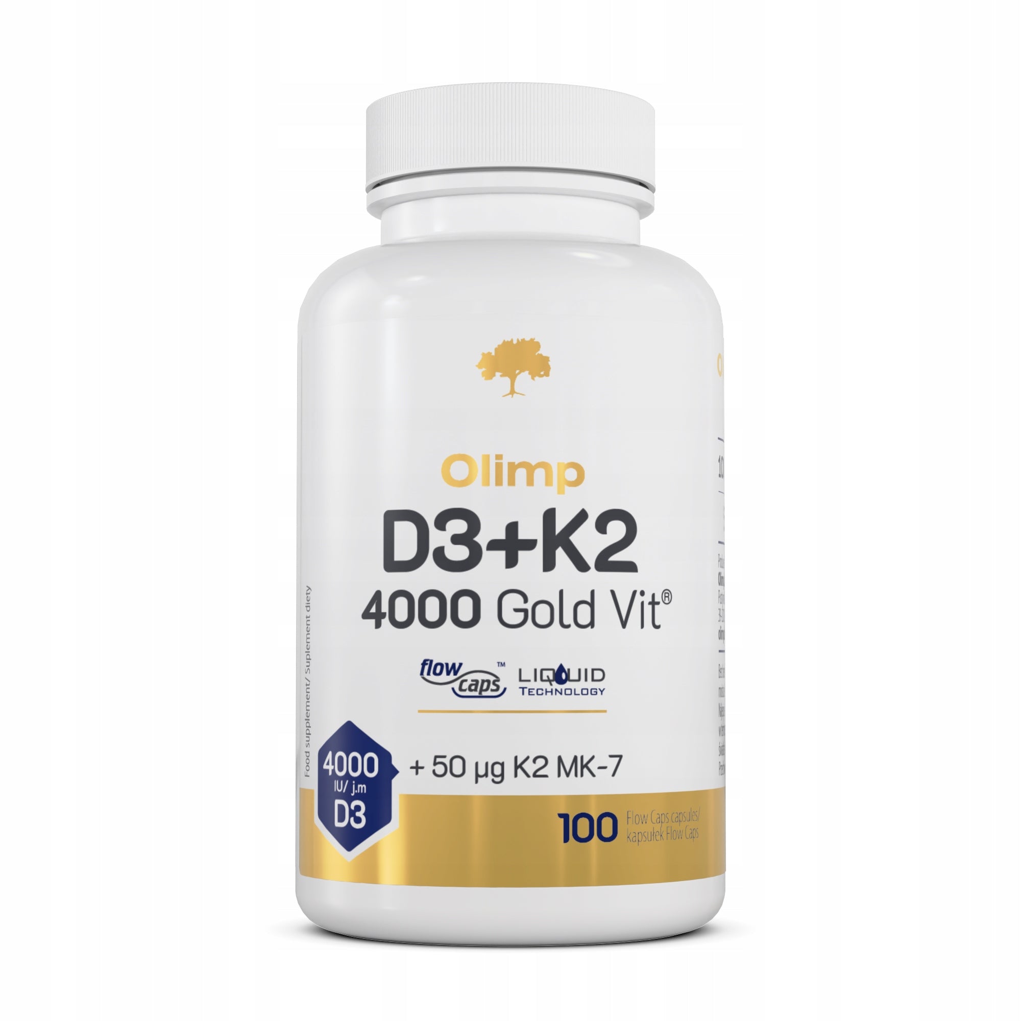 OLIMP D3+K2 4000 GOLD VIT 100 kaps VITAMIN D3 K2 IMMUNITY BONE HEALTH