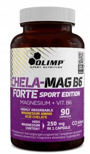 OLIMP FORTE MAGNESIUM CRAMPS SPORT EDITION JOINTS BONES CHELA-MAG B6 HEALTH