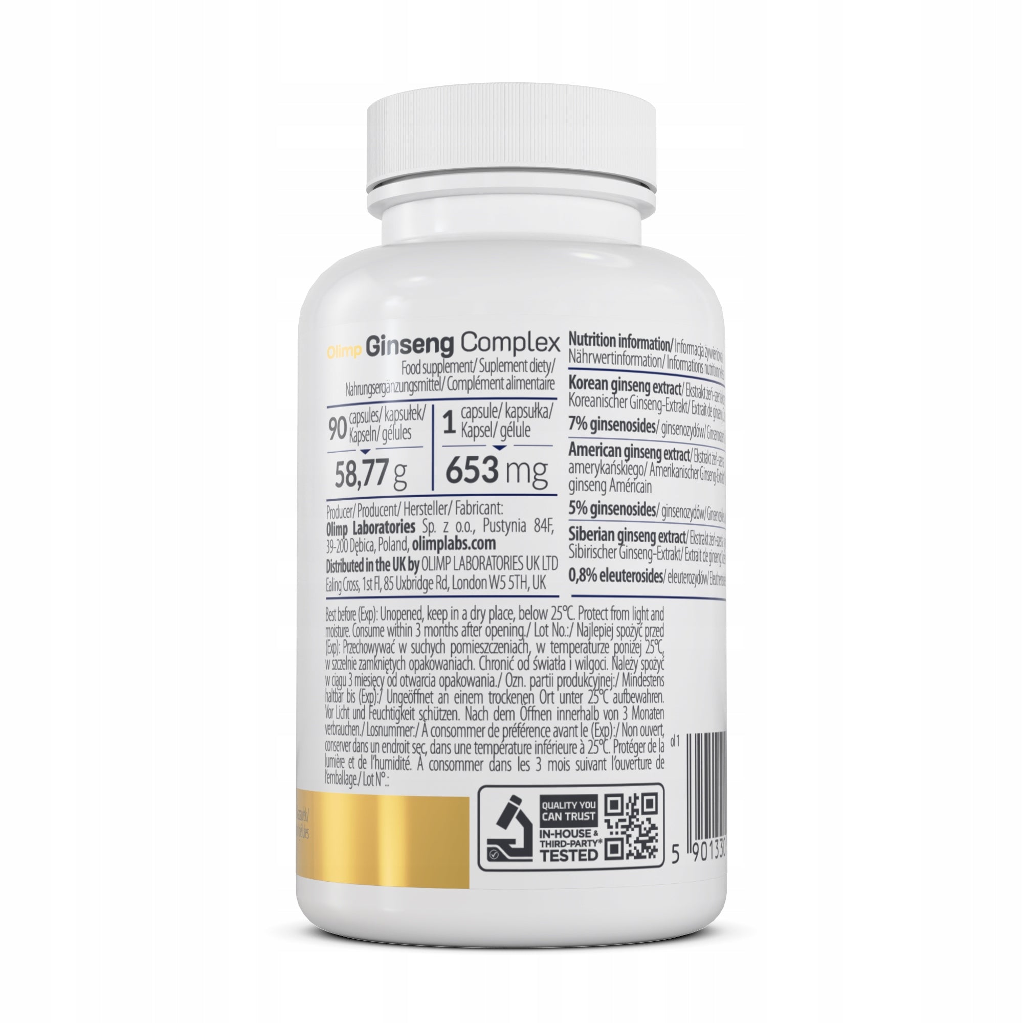 OLIMP GINSENG COMPLEX 90caps GINSENG 3 FORMS EXTRACT VITALITY LIBIDO Brand Olimp Labs