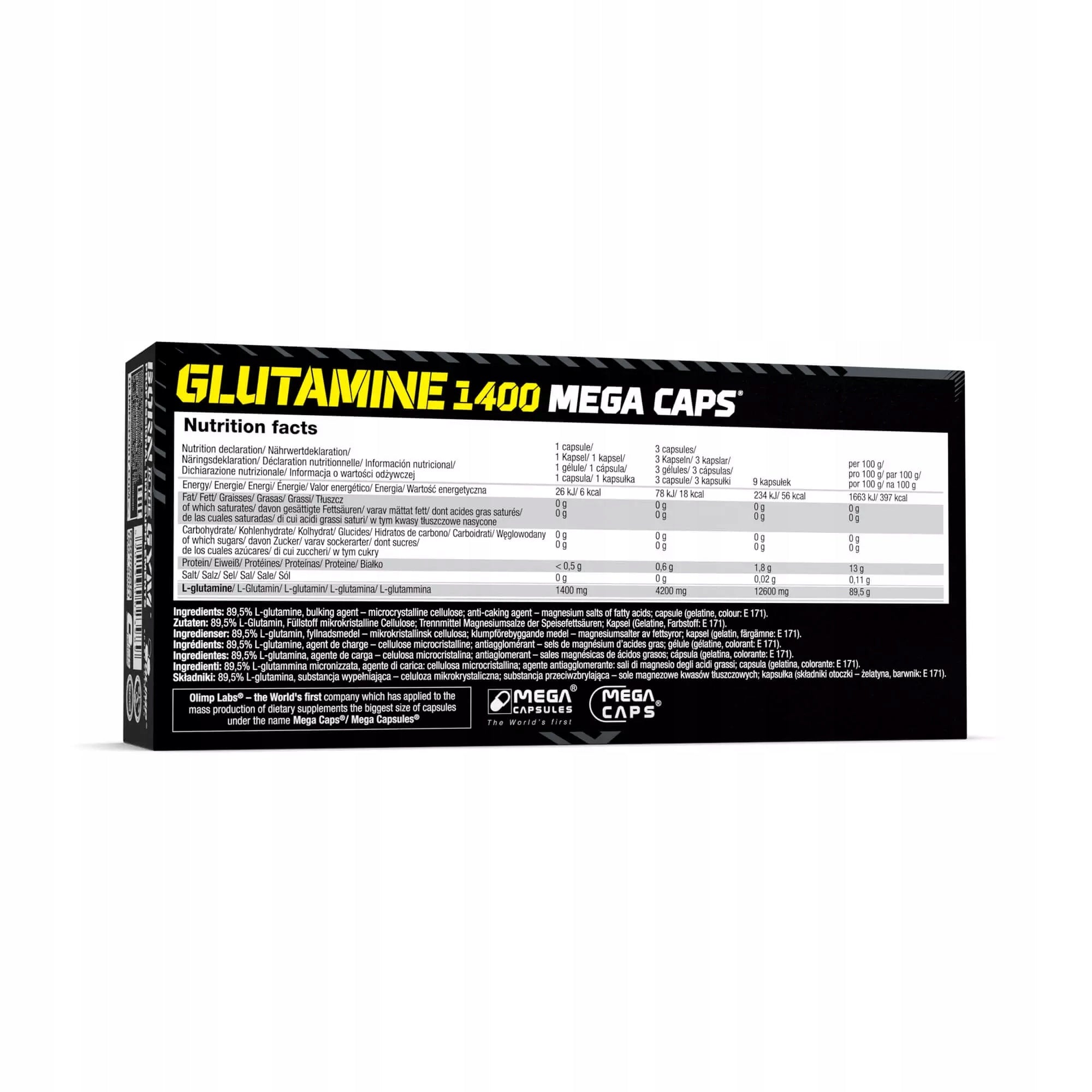 OLIMP GLUTAMINE 1400 Mega Caps Glutamine BCAA 120 kaps. Brand Olimp