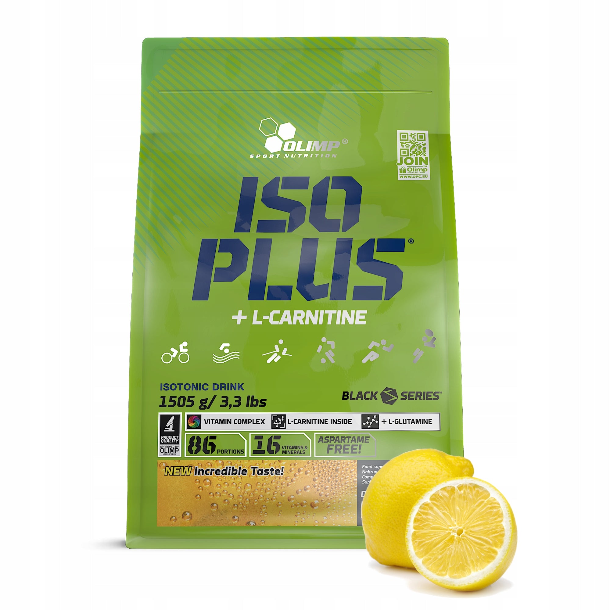 OLIMP ISO PLUS 1505G LEMON ISOTONIC DRINK HYDRATION ENERGY CARNITINE Manufacturer code 5901330037900