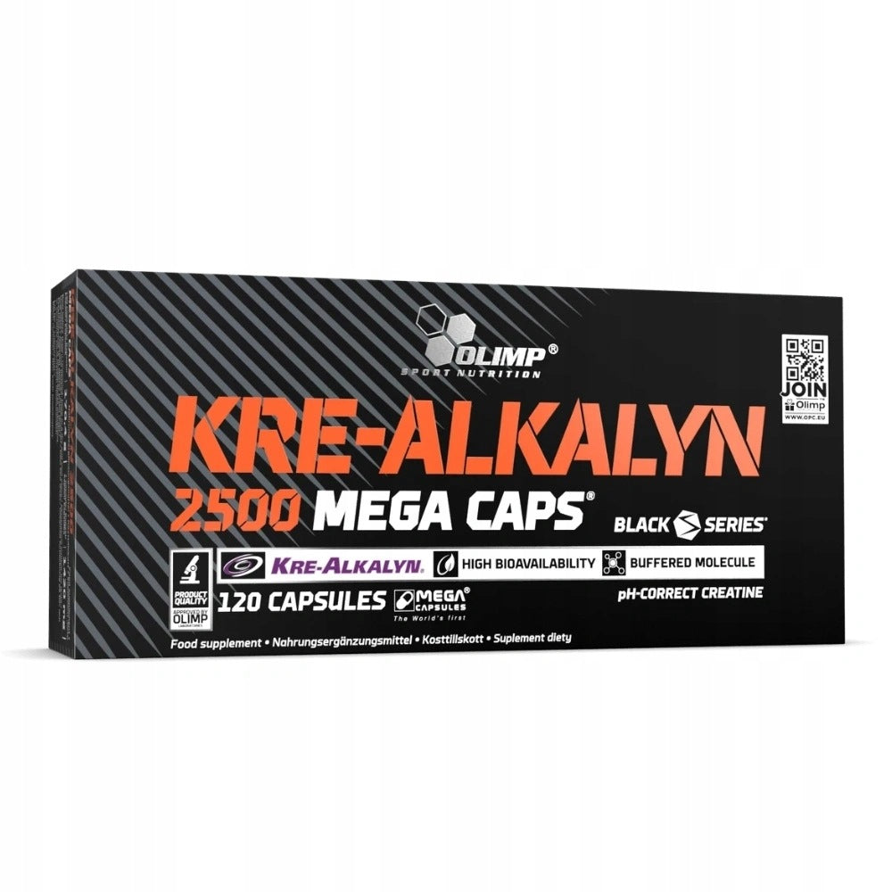 OLIMP KRE-ALKALYN 2500 MEGA CAPS 120 kaps STRENGTH MUSCLE MASS Expiration date at least six months from the date of purchase