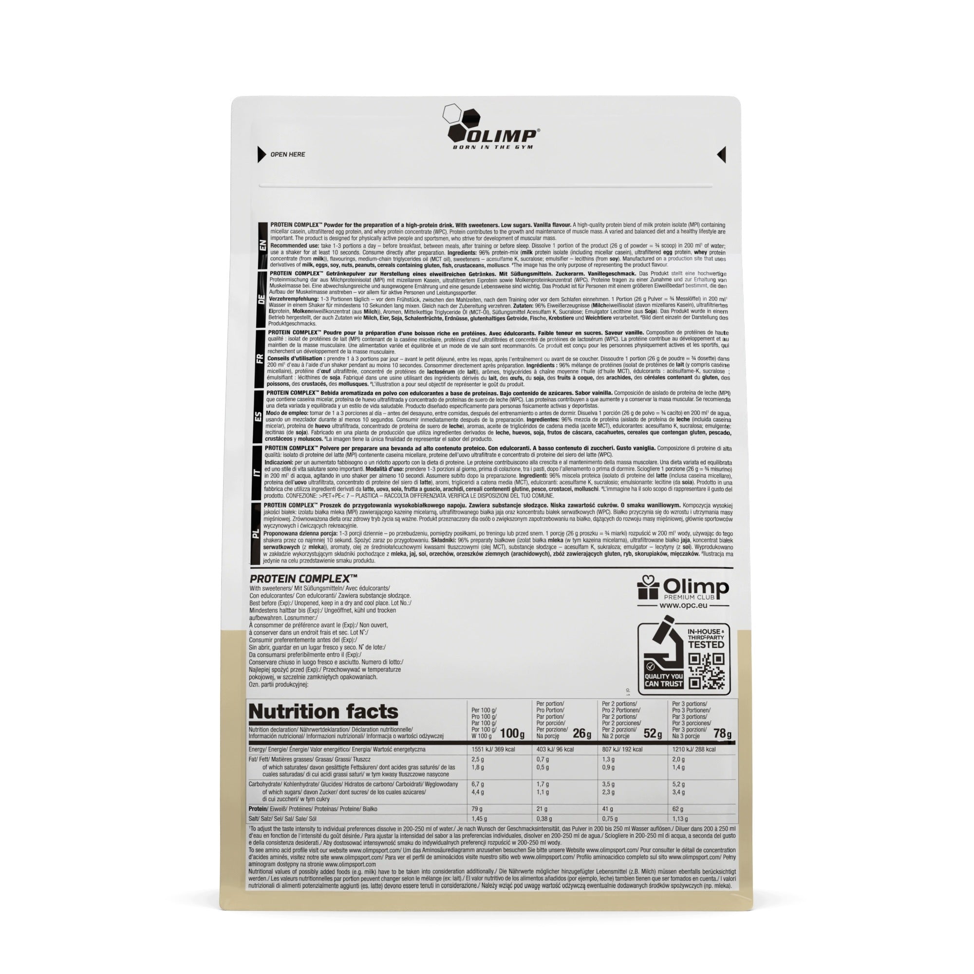 OLIMP PROTEIN COMPLEX 700g MILK PROTEIN ISOLATE PROTEIN WPC WHEY EGG WHITE Packaging status original