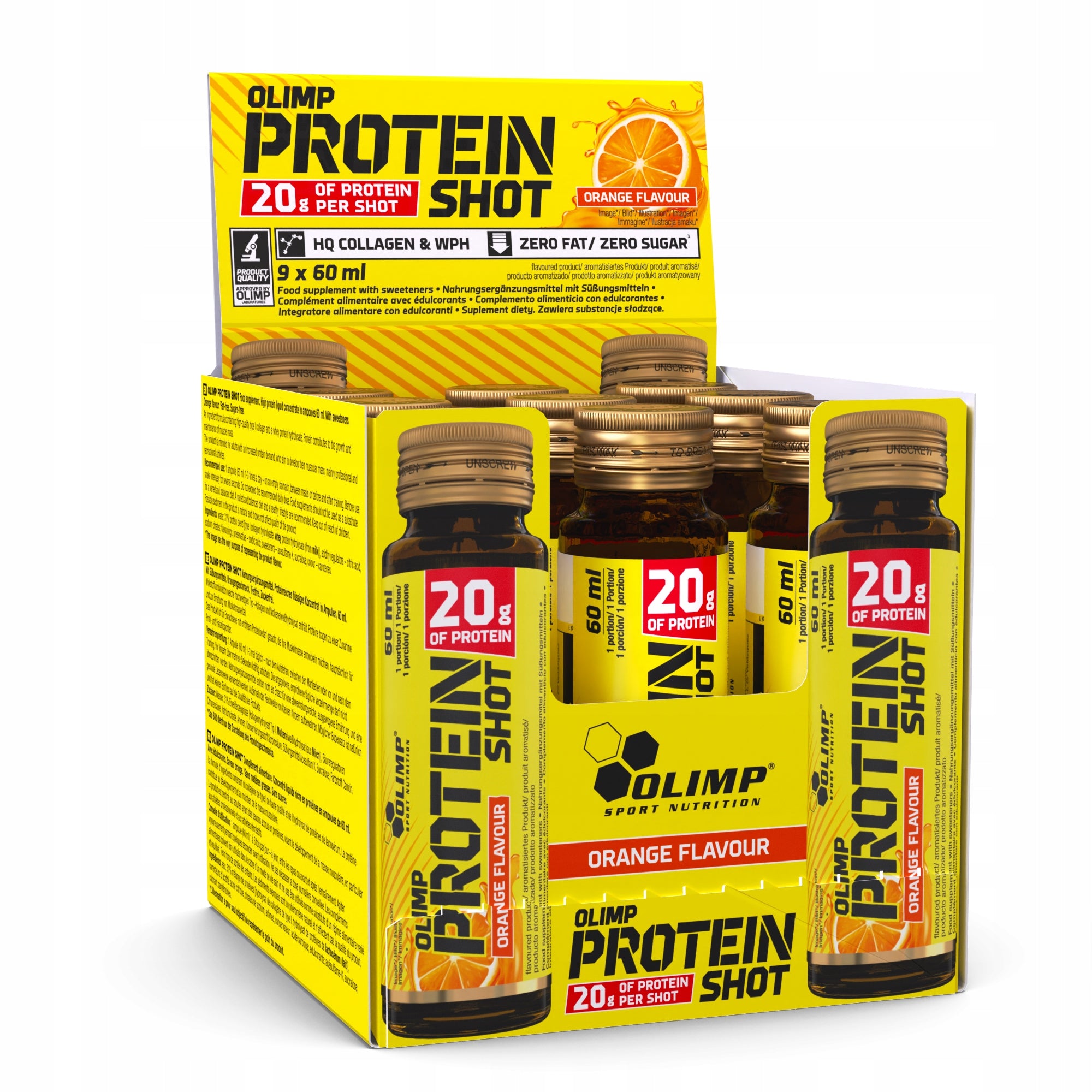 OLIMP PROTEIN SHOT 9x60ml PROTEIN WHEY WPC WHEY COLLAGEN WHEY PROTEIN