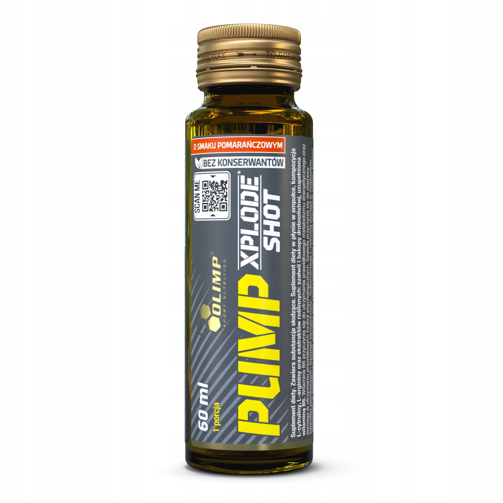 OLIMP PUMP XPLODE SHOT 60ml PRE-WORKOUT CITRULLINE L-ARGININE AAKG