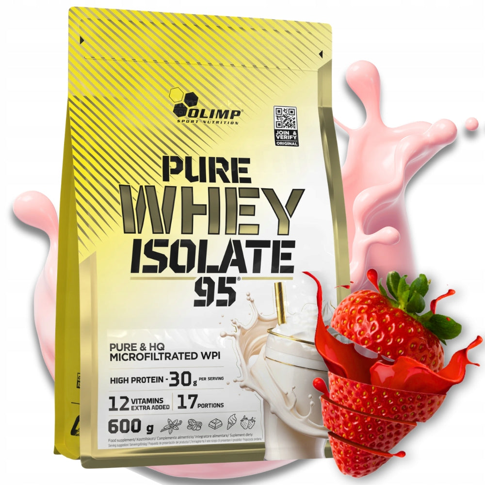OLIMP PURE WHEY ISOLATE 95 WHEY PROTEIN ISOLATE WPI 600g STRAWBERRY