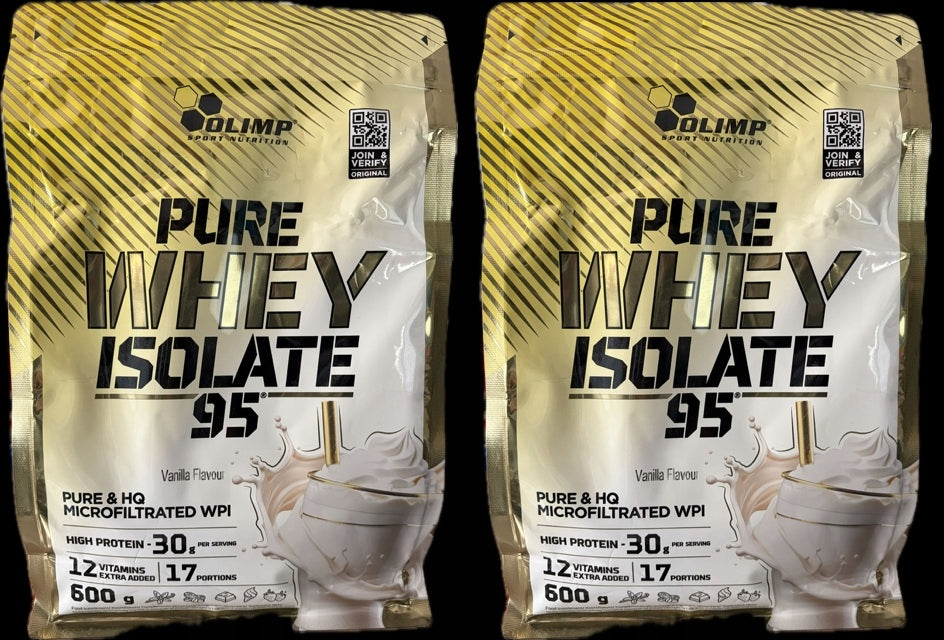 OLIMP PURE WHEY ISOLATE 95 set 2x 600g =1200g WHEY ISOLATE WPI vanilla