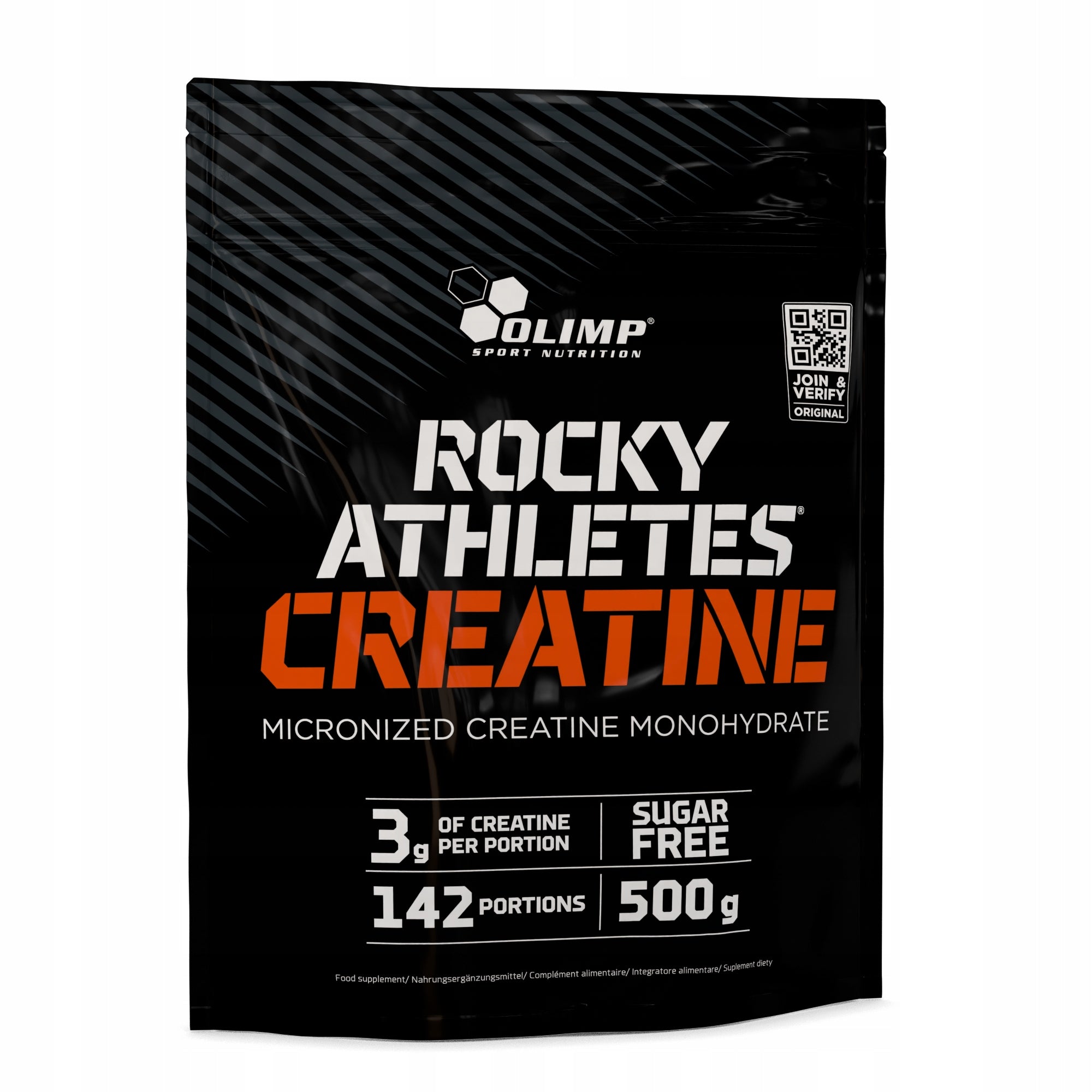OLIMP ROCKY CREATINE 500g CREATINE MONOHYDRATE NATURAL SCOOP 140 SERVINGS